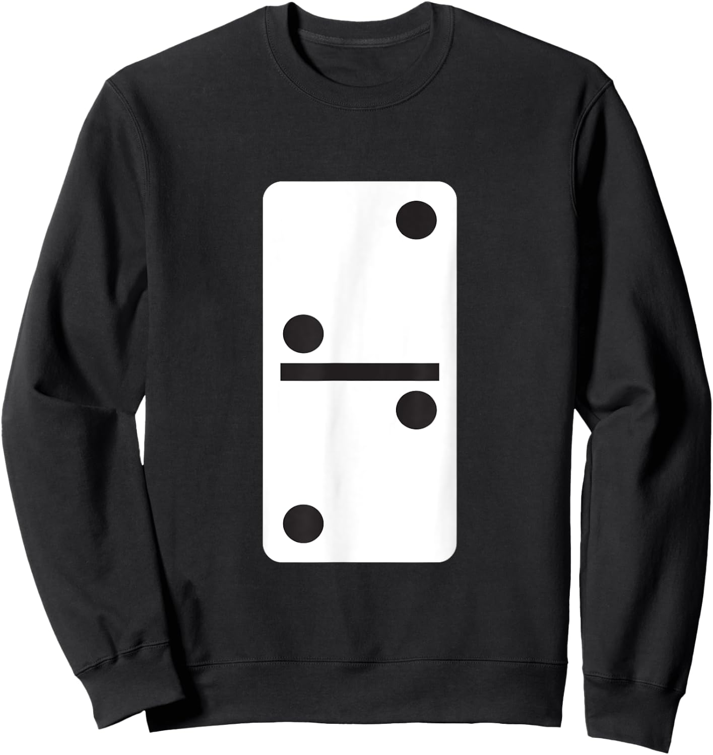 Double Two Dominoes Halloween Costume Domino Game Sweatshirt - Sweatshirt | Black