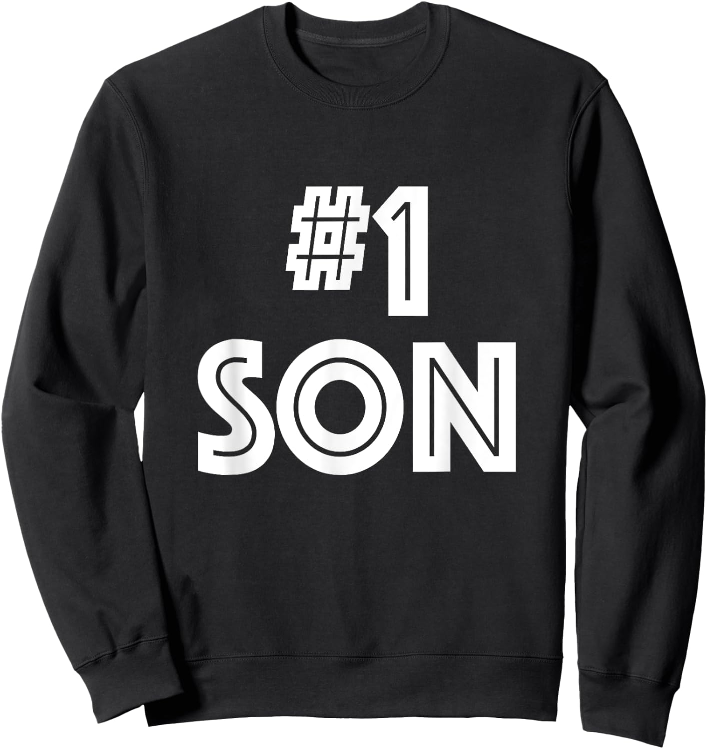 #1 Son Family No1 Number 1 SON Gift Sweatshirt - Sweatshirt | Black