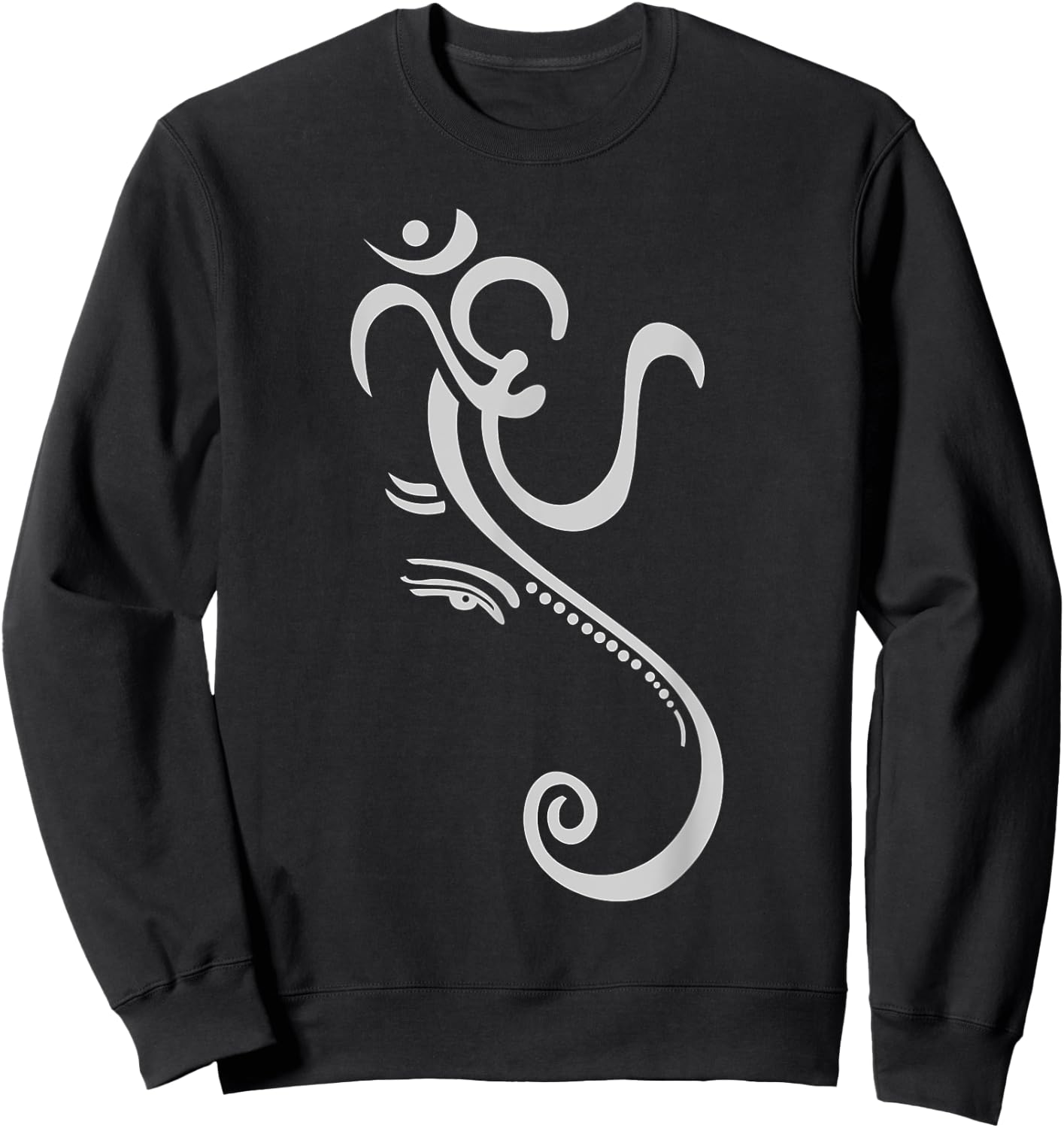 Ganesha Yoga -Adults Black Yoga Meditation Small Sweatshirt - Sweatshirt | Black