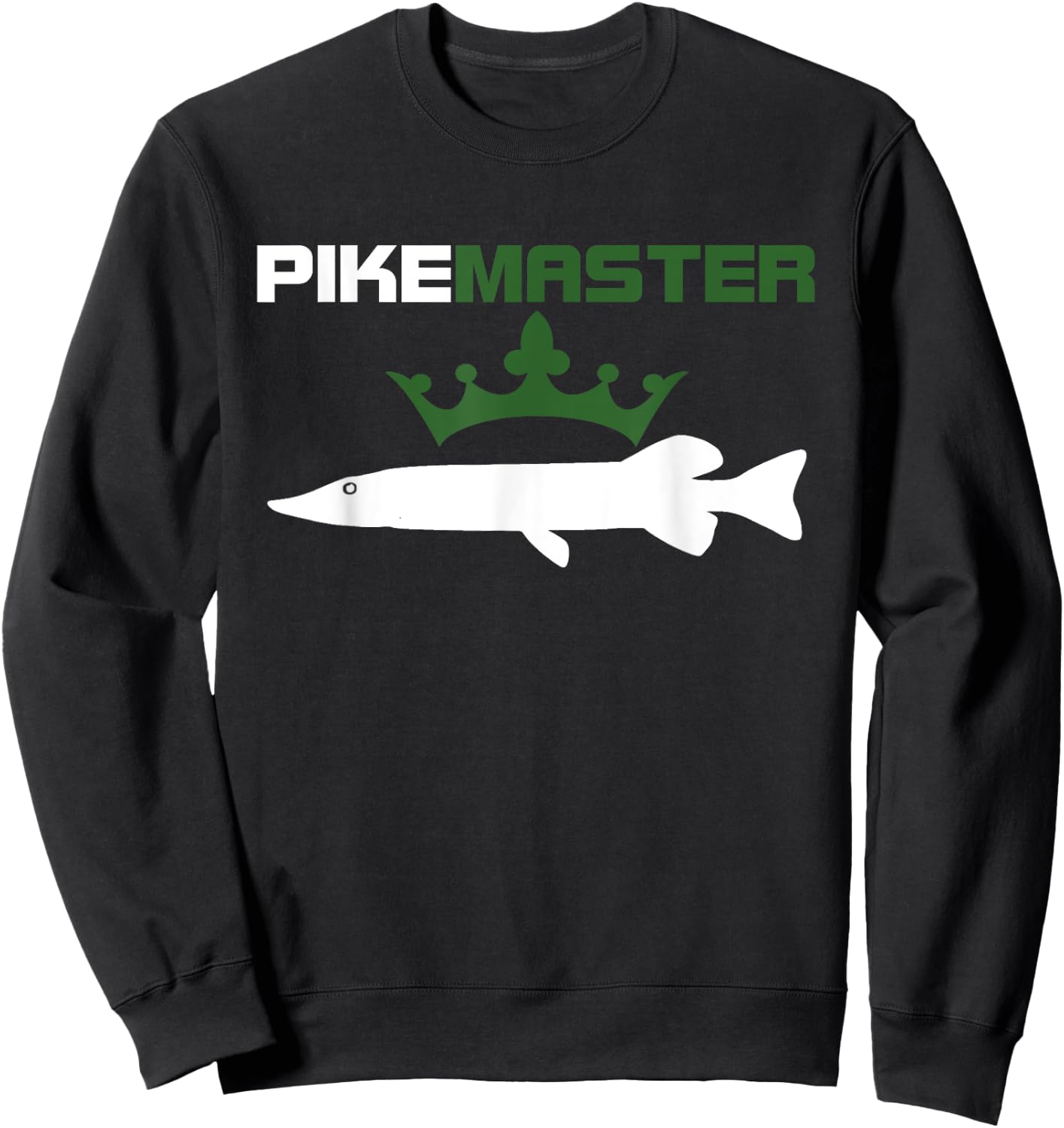 Pike Master - Northern Pike Fishing Shirt Sweatshirt - Sweatshirt | Black