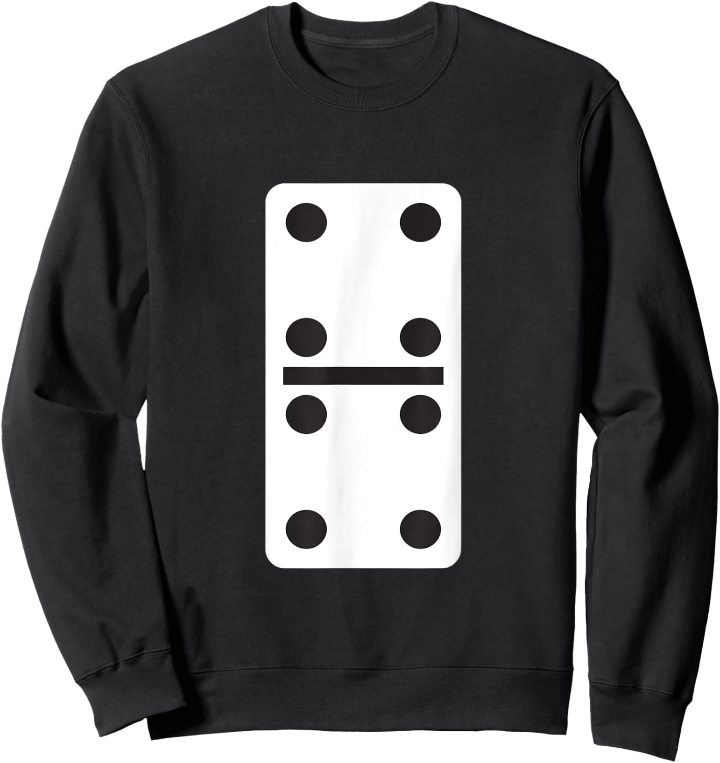 Double Four Dominoes Halloween Costume 4 Domino Game Sweatshirt - Sweatshirt | Black