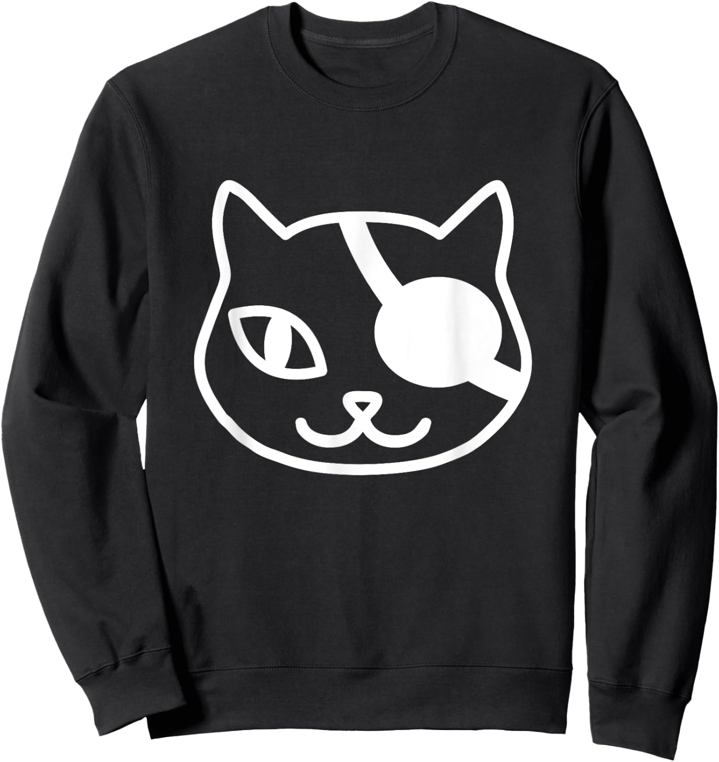 Cute Pirate Cat For Cat Lover Eye Patch Kitten Sweatshirt - Sweatshirt | Black
