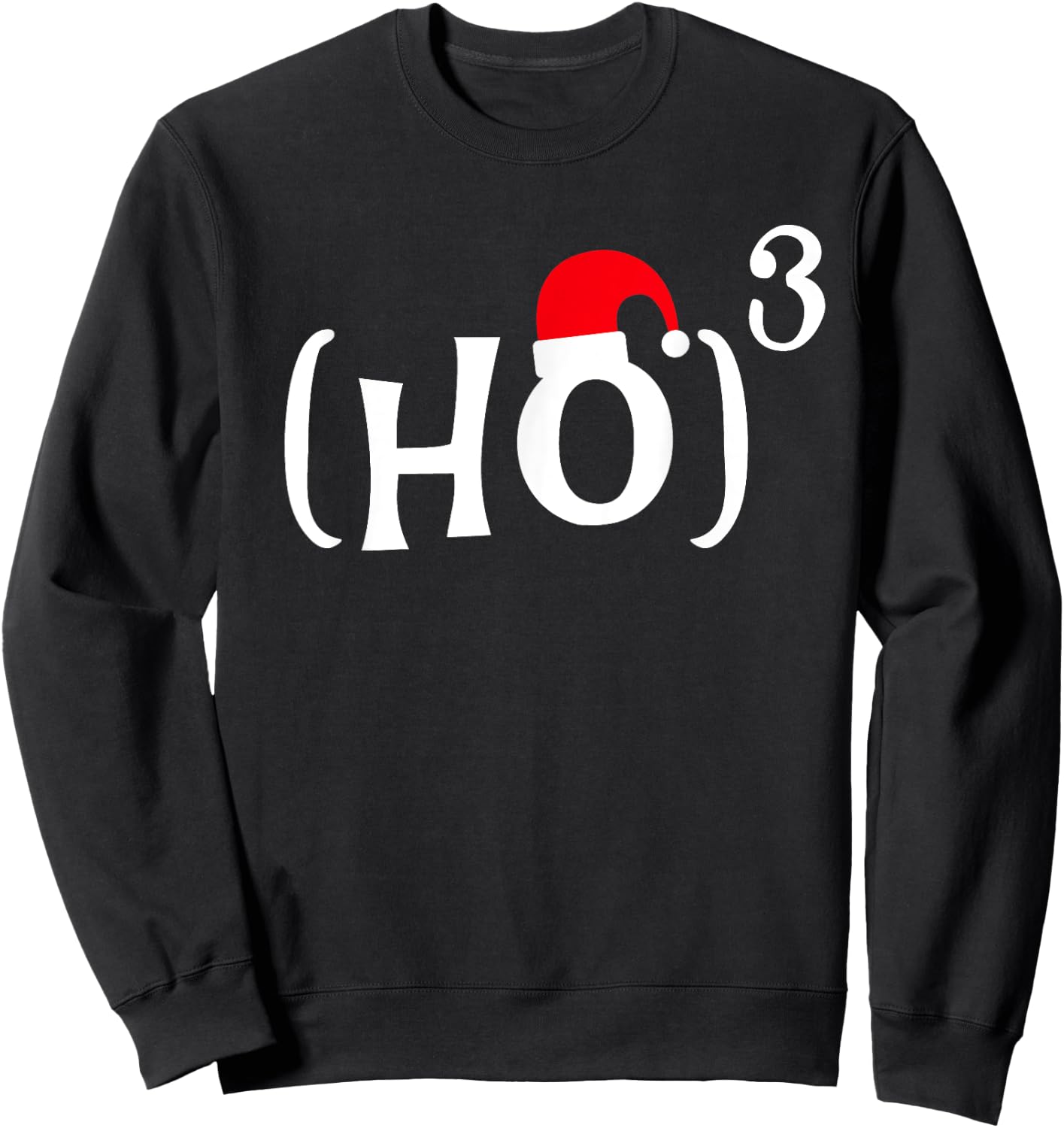Funny Ho Cubed Christmas Math Sweatshirt - Sweatshirt | Black
