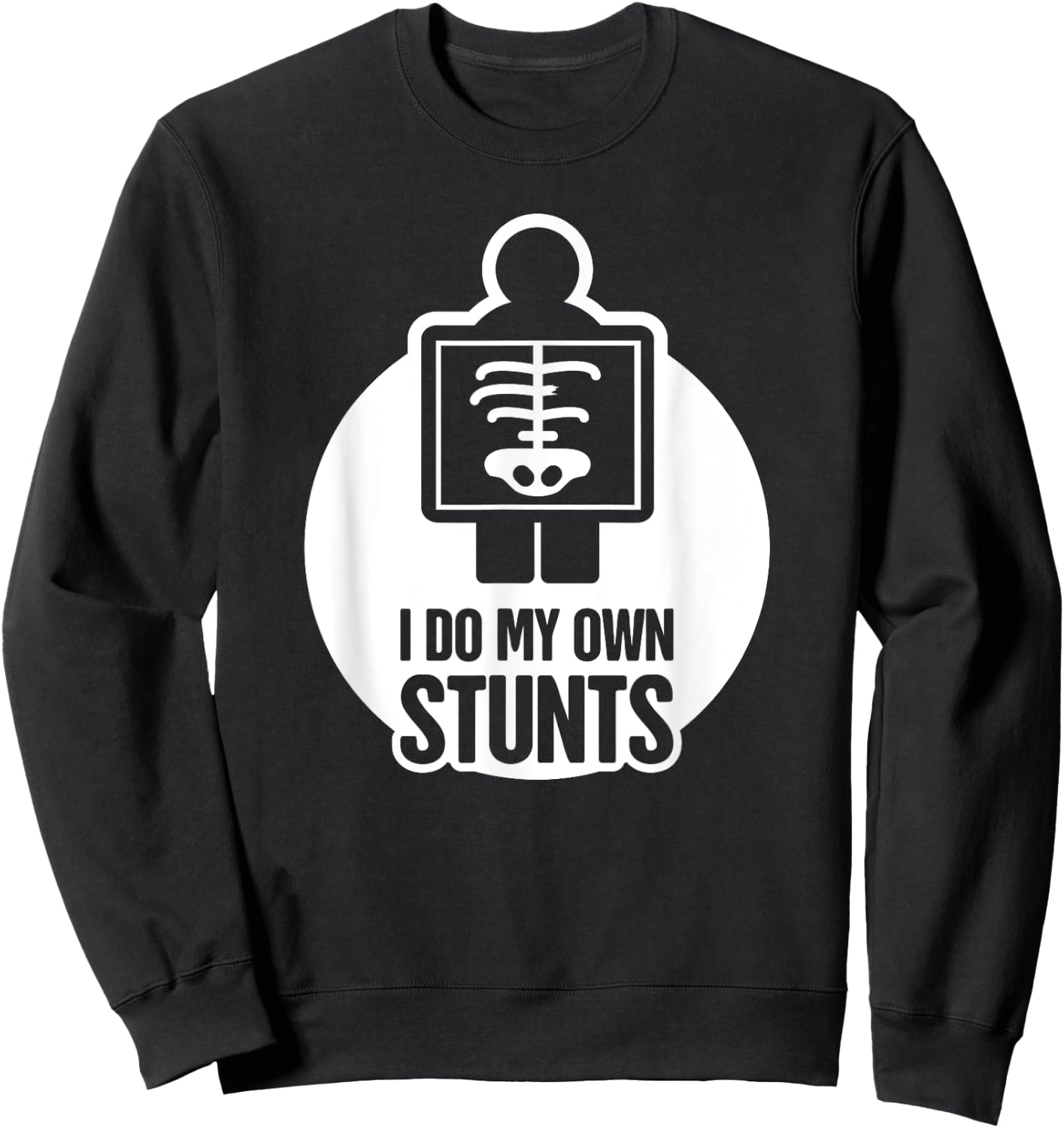 Funny Fracture Broken Rib Sweatshirt - Sweatshirt | Black
