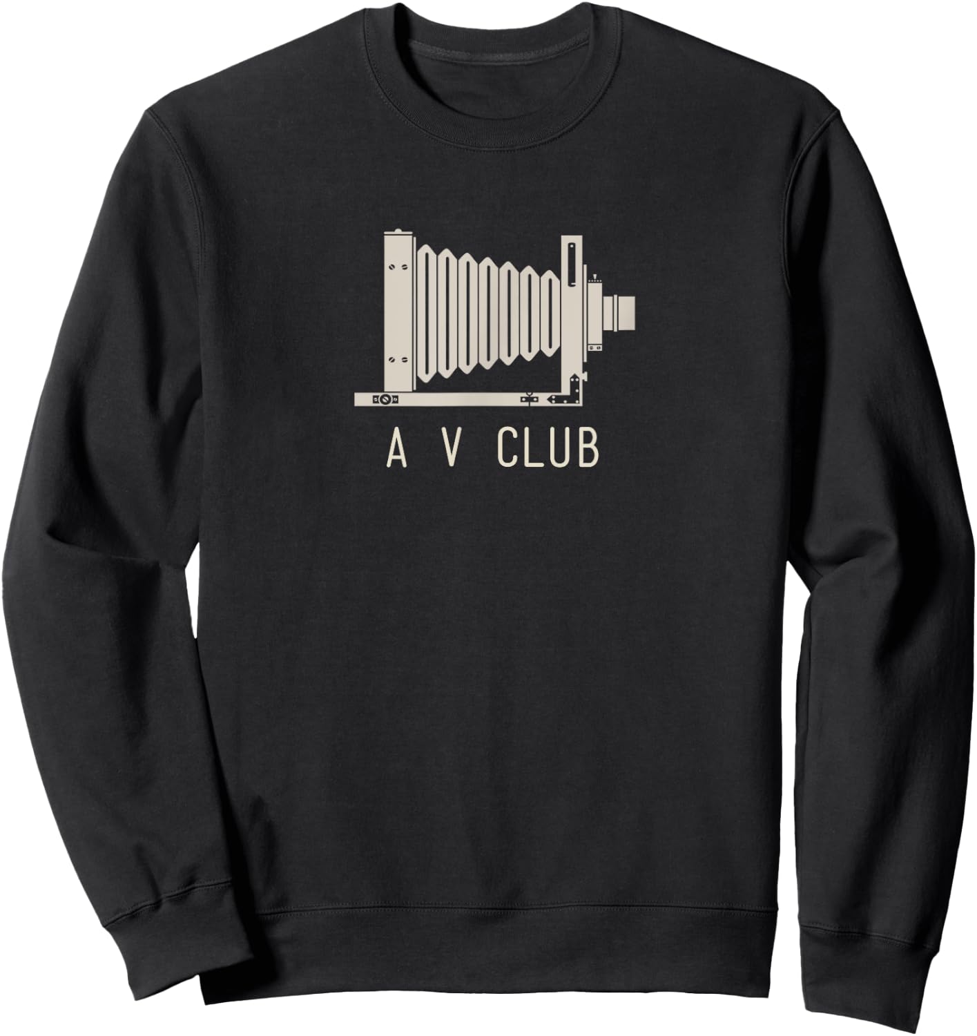 Funny AV Audio Visual Club Antique Camera Sweatshirt - Sweatshirt | Black