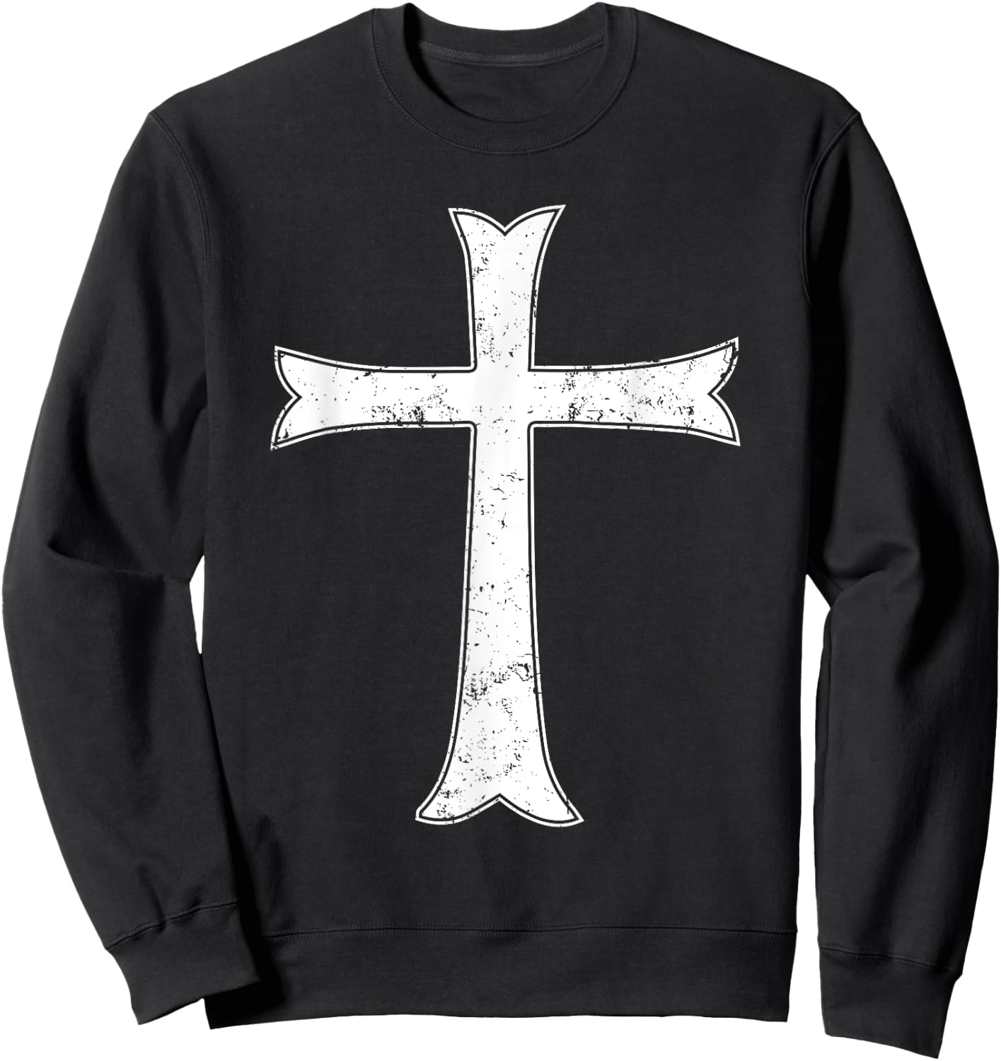 Templar cross crusader knight warrior of Christ history Sweatshirt - Sweatshirt | Black