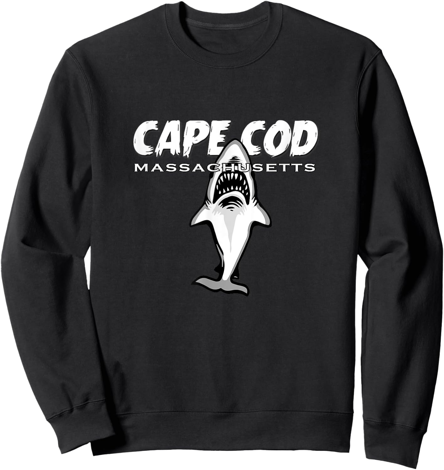 Cape Cod Massachusetts - Cape Cod Shark Shirt Sweatshirt - Sweatshirt | Black