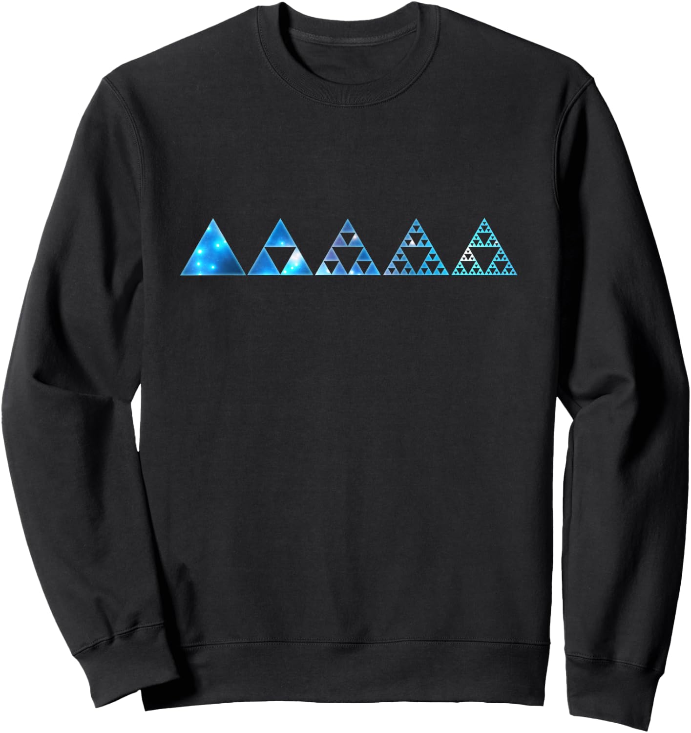 Math Sierpinski Triangles Fractal Geometry Mathematics Sweatshirt - Sweatshirt | Black