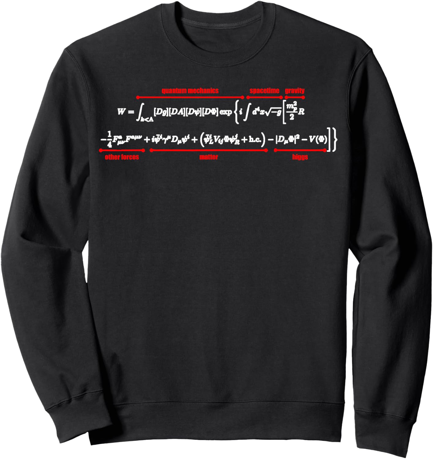 Standard Model Equation Physics Theory Higgs Boson Sweatshirt - Sweatshirt | Black