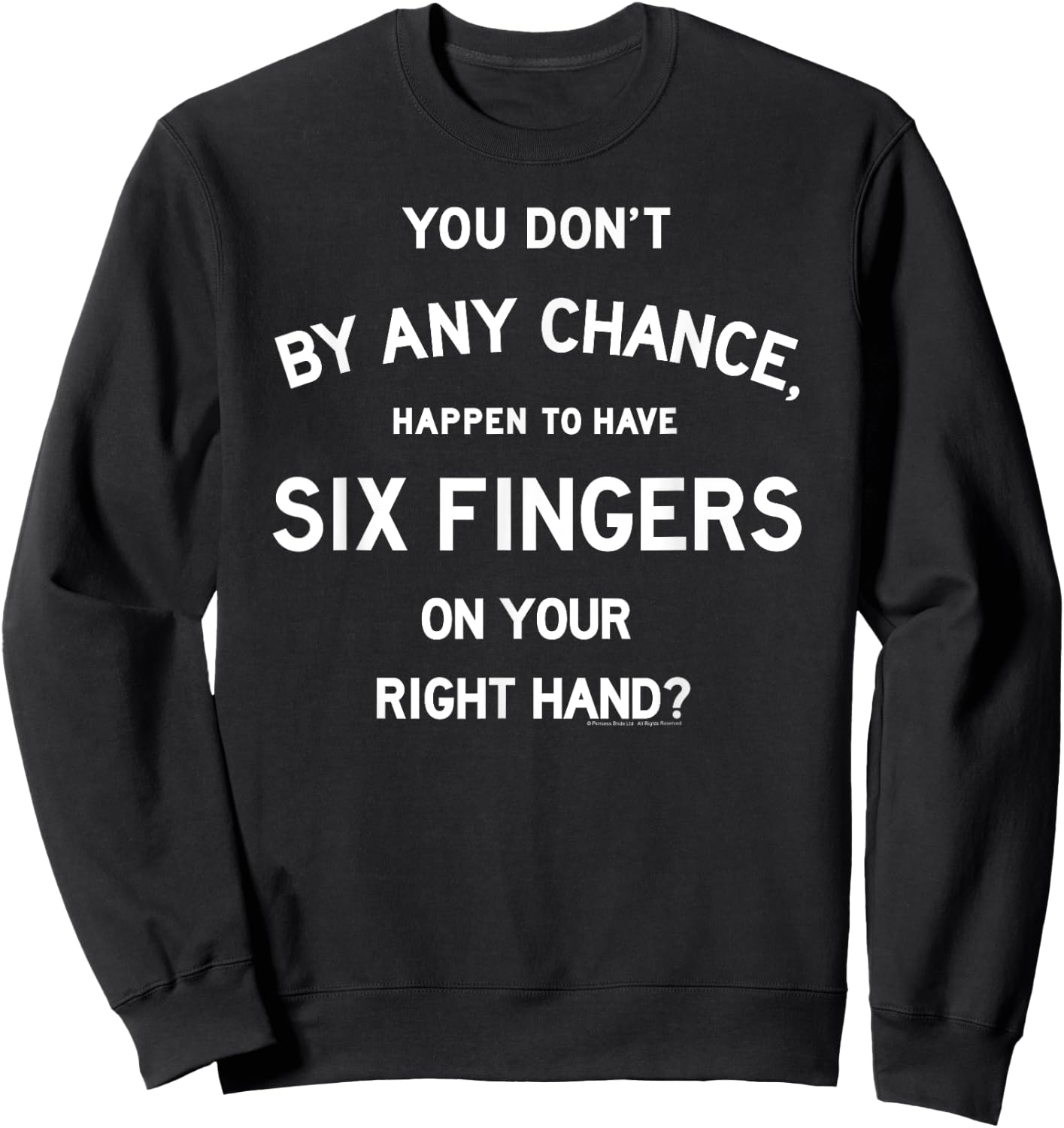 The Princess Bride Stacked Six Fingers Sweatshirt - Sweatshirt | Black