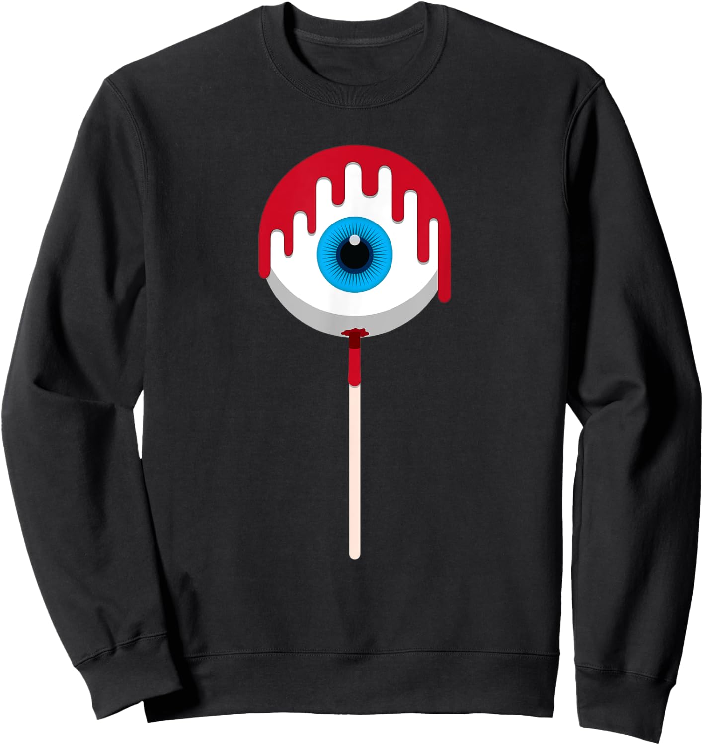 Halloween Eye Candy - Bloody Creepy Eyeball Lollipop T Shirt Sweatshirt - Sweatshirt | Black