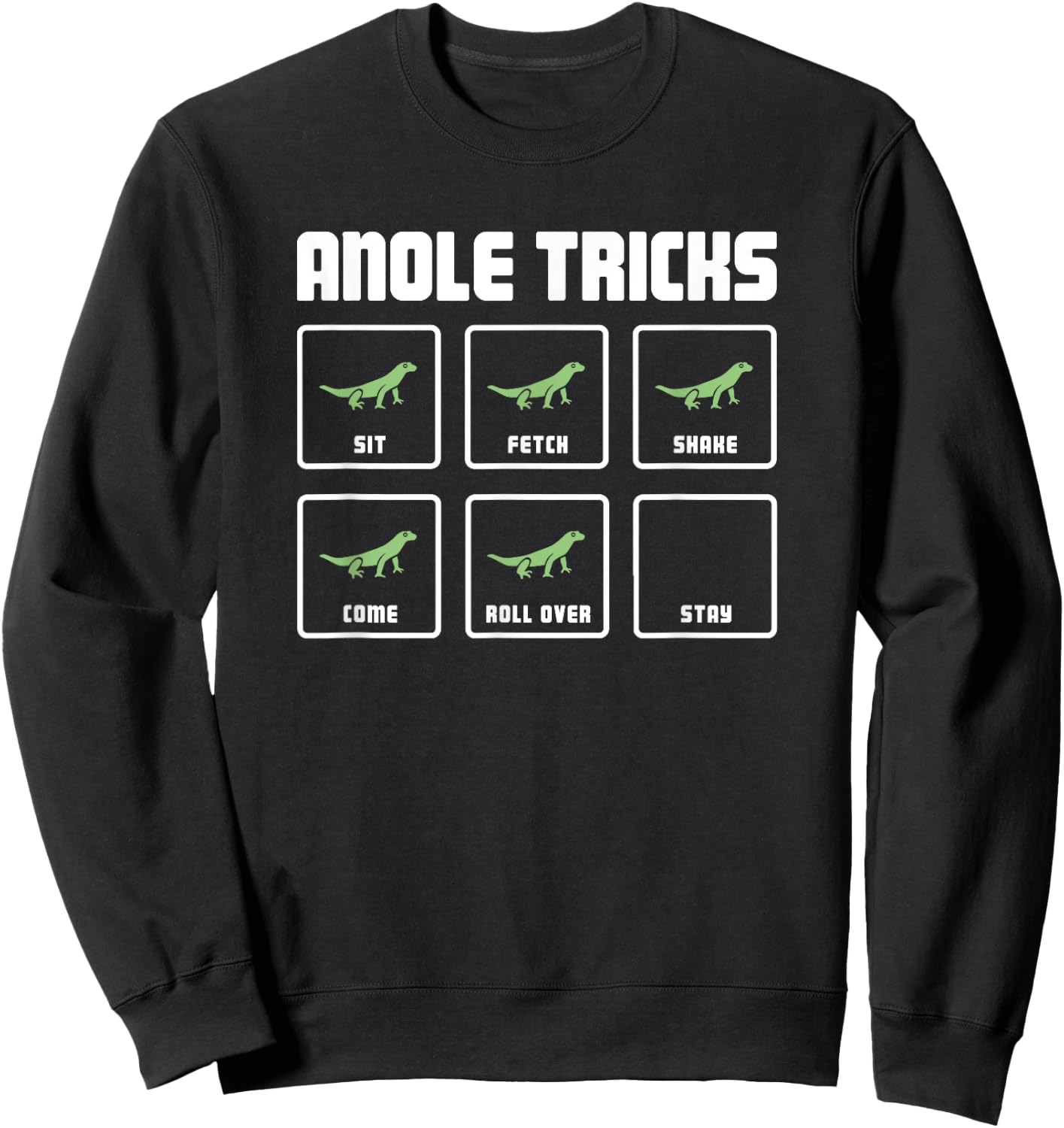 Funny Pet Anole / Awesome Reptile Sweatshirt - Sweatshirt | Black