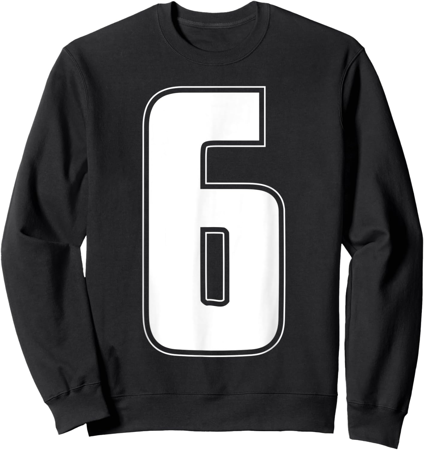 Halloween Group Costume #6 Sports Jersey Number 6 6th Bday Sweatshirt - Sweatshirt | Black