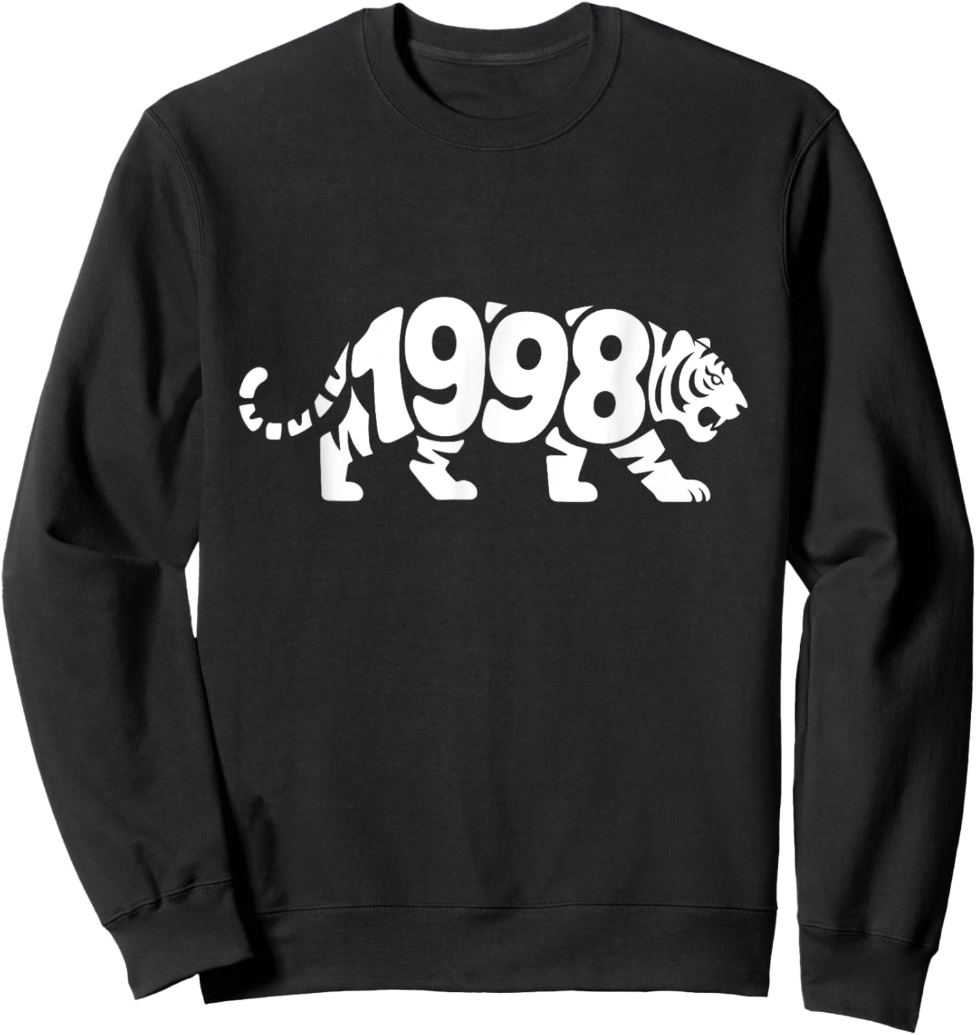 1998 Tiger - Chinese Zodiac Year Personalized Word Art Sweatshirt - Sweatshirt | Black