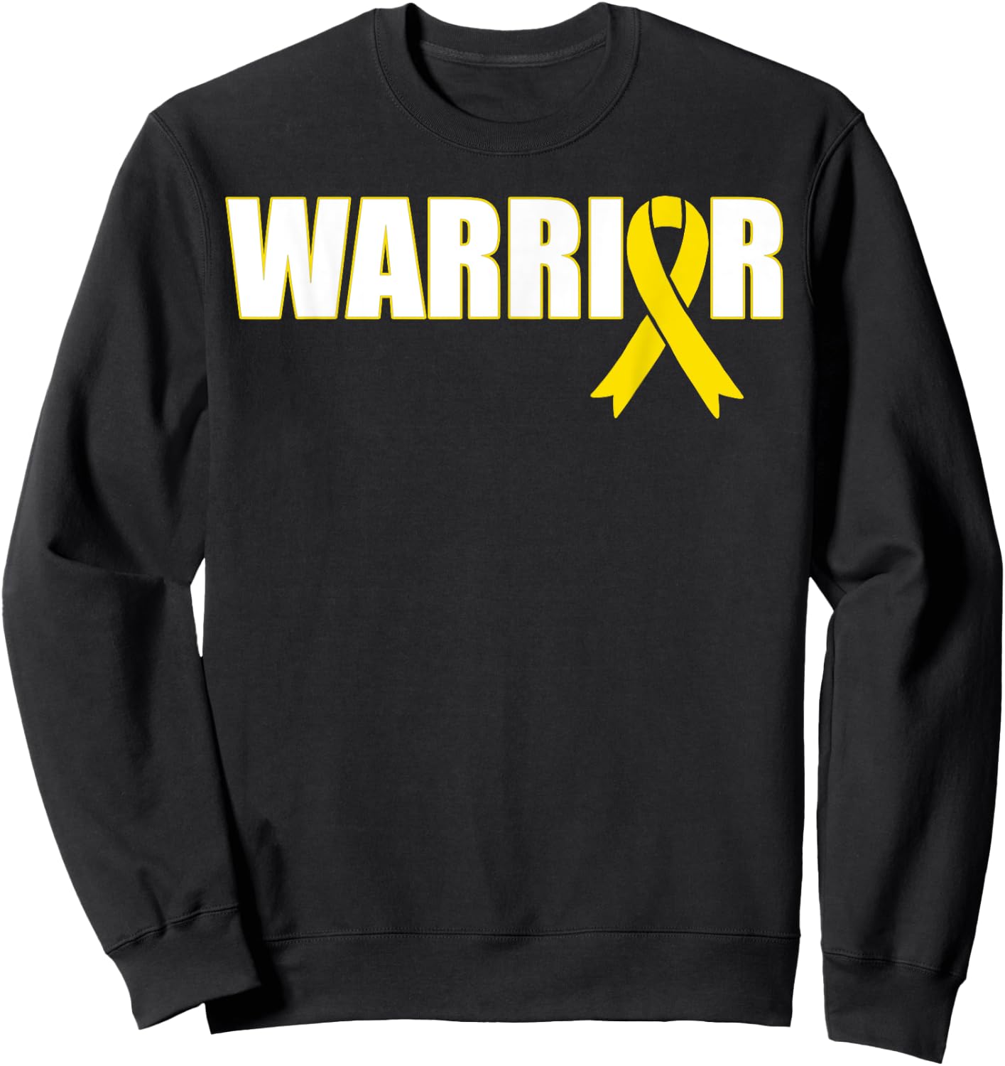 Bone Cancer Warrior - Sarcoma Yellow Ribbon Shirt Sweatshirt - Sweatshirt | Black