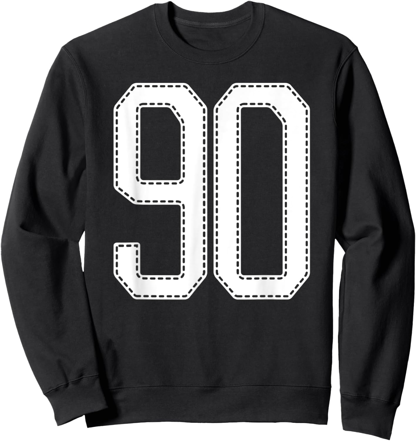 Official Team League #90 Jersey Number 90 Sports Jersey Sweatshirt - Sweatshirt | Black