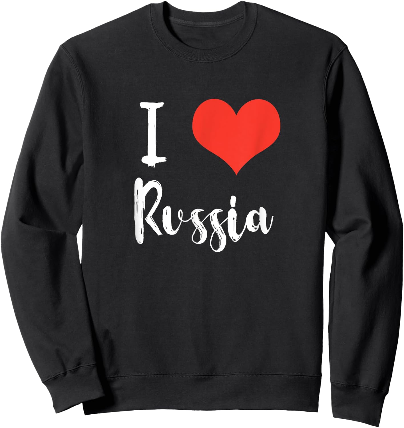 I Love Russia Sweatshirt - Sweatshirt | Black