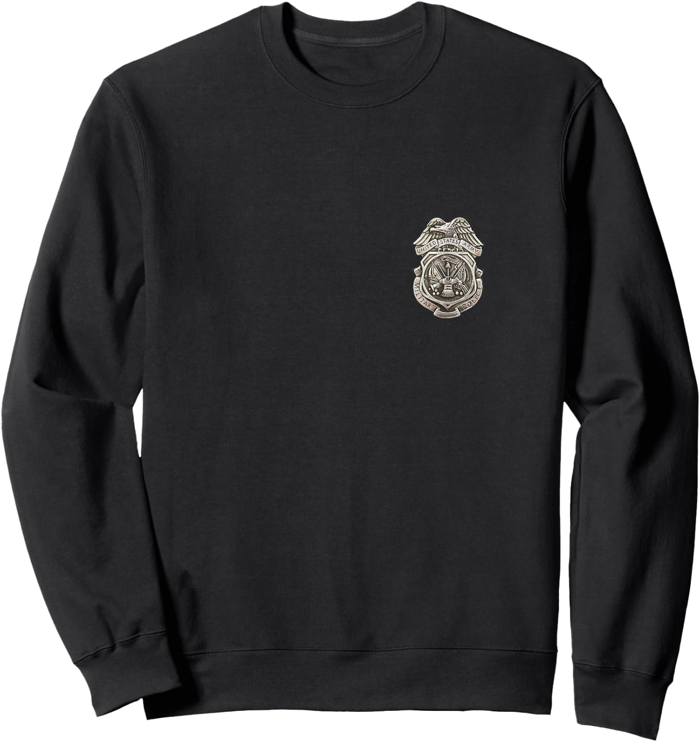 MP Badge Shirt - Small Left Chest Design Sweatshirt - Sweatshirt | Black