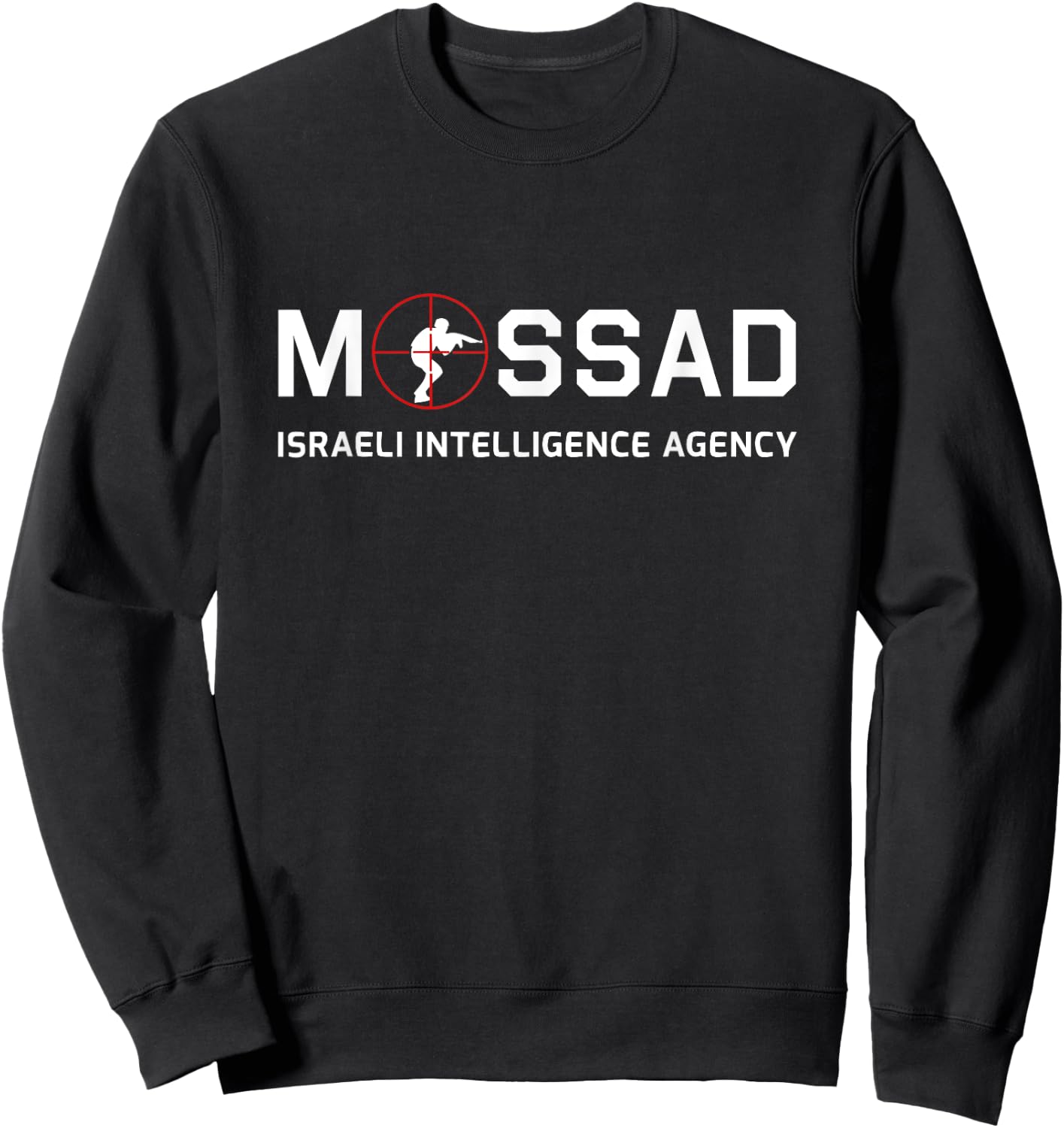 Mossad - Israeli Intelligence Agency - IDF Associate Mosad Sweatshirt - Sweatshirt | Black