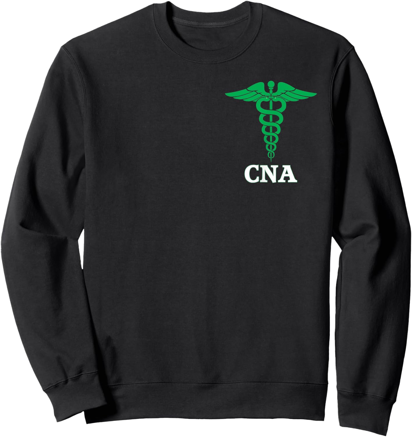 Certified Nursing Assistant Caduceus Medical Nurse Sweatshirt - Sweatshirt | Black