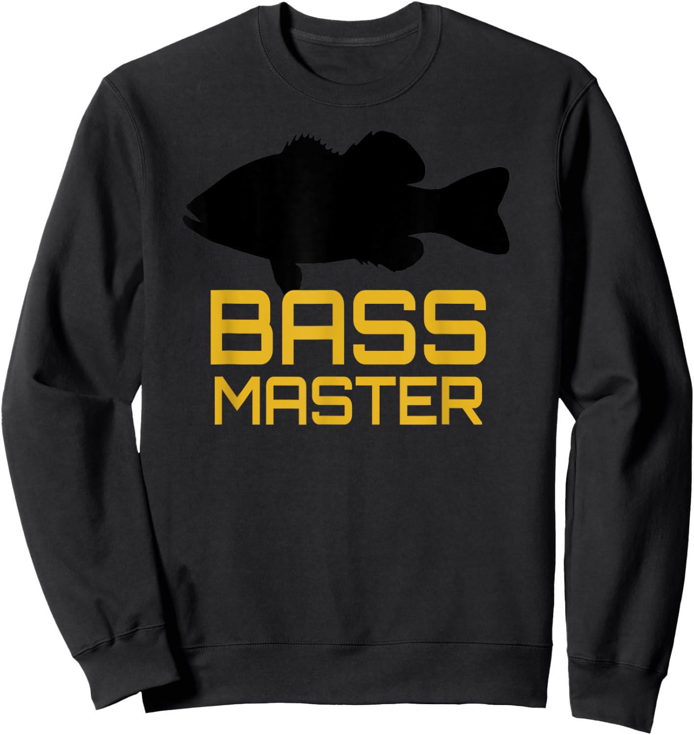 Bass Master Fishing Shirt Tackle Gear Lure Largemouth Bass Sweatshirt - Sweatshirt | Black