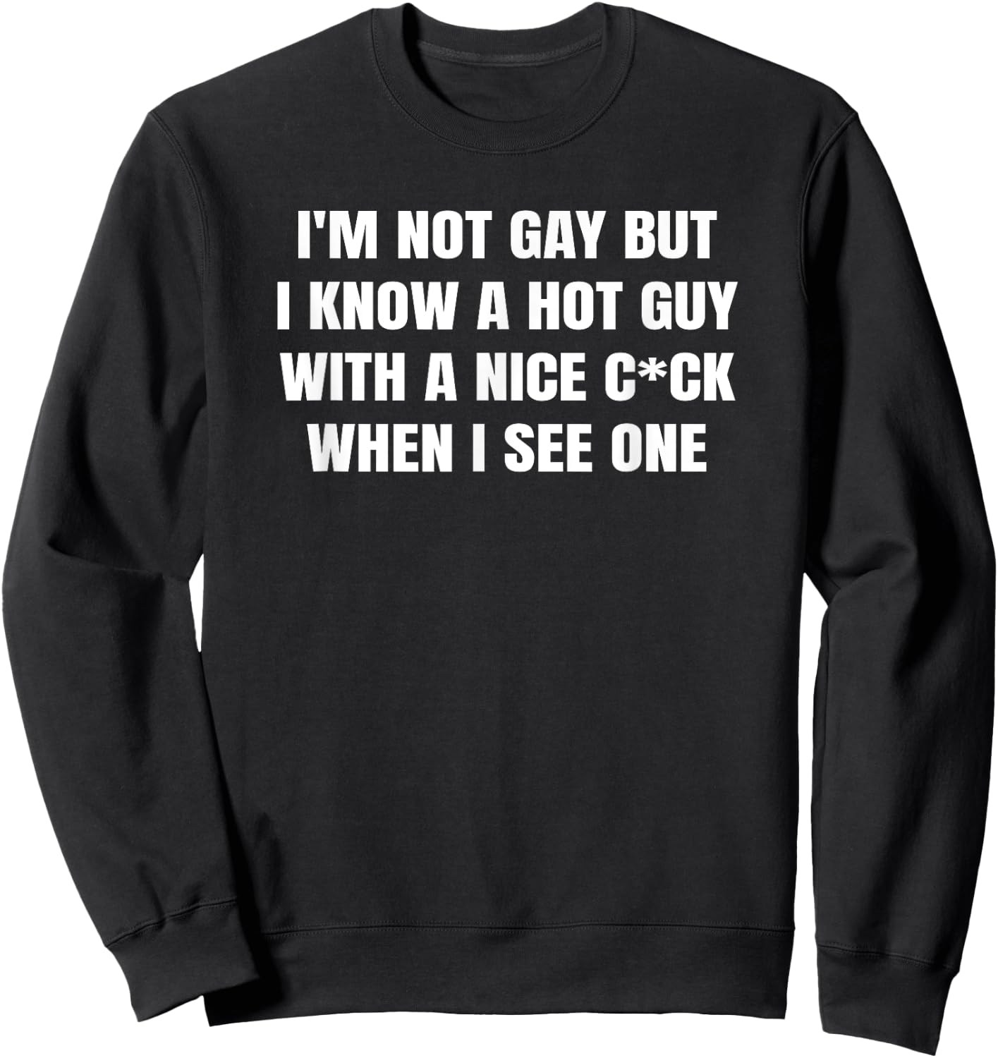 I'm not gay but I know a hot guy with a nice when I see one Sweatshirt - Sweatshirt | Black