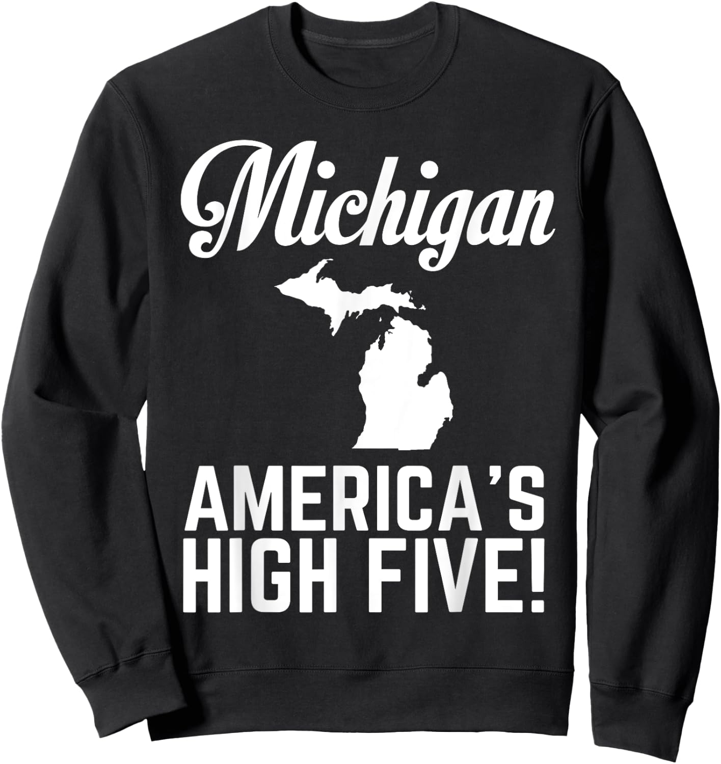 Michigan America's High Five Shirt Sweatshirt - Sweatshirt | Black
