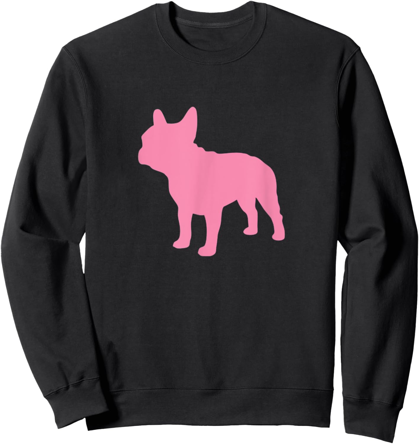 Pink French Bulldog Frenchie Lover Apparel Men Women Kids Sweatshirt - Sweatshirt | Black