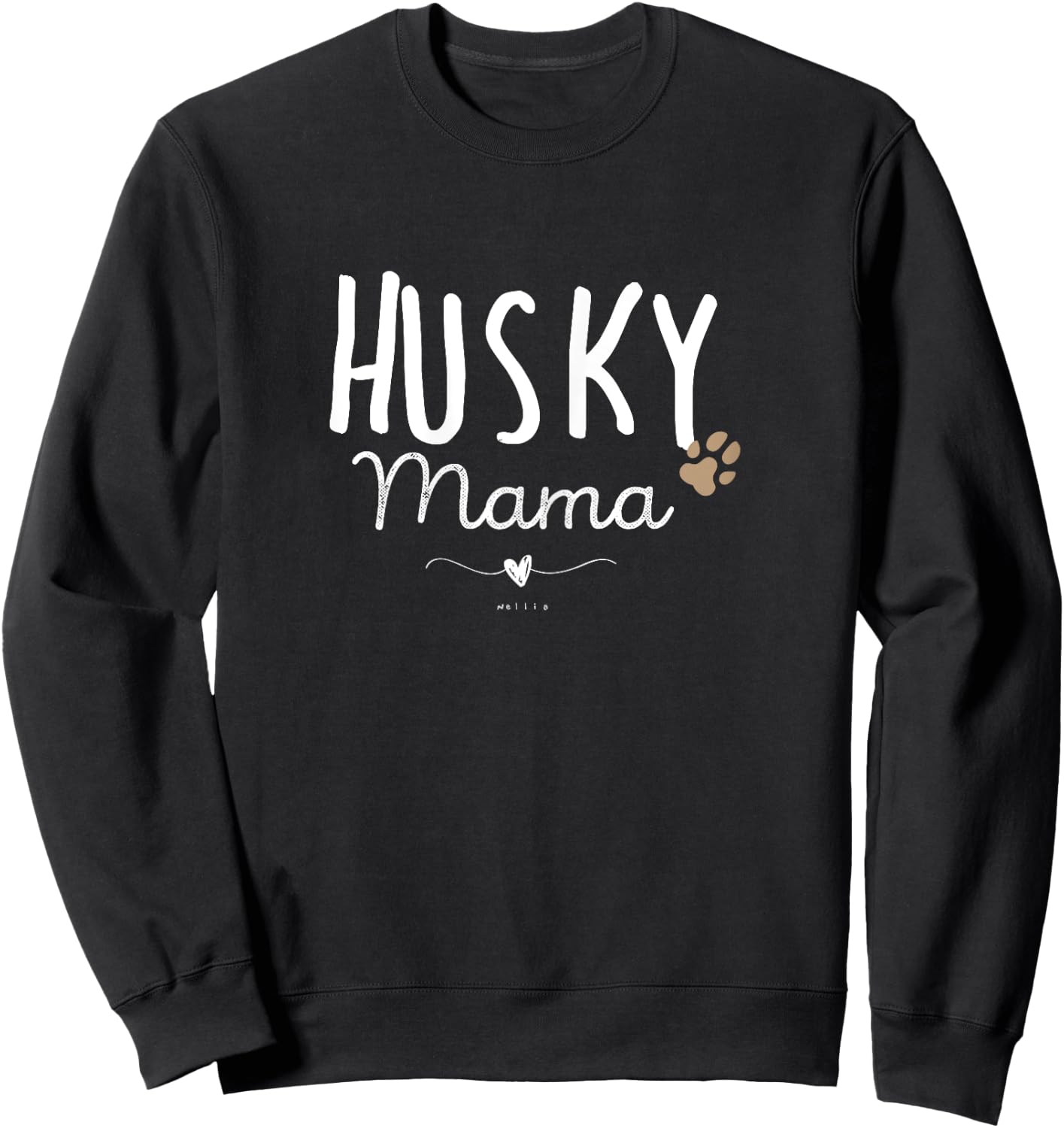 Husky Mama, Husky Mom Gifts Dog Lover Siberian Husky Mom Paw Sweatshirt - Sweatshirt | Black