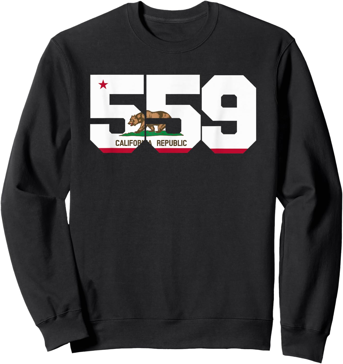Area Code 559 shirt - Fresno California Sweatshirt - Sweatshirt | Black