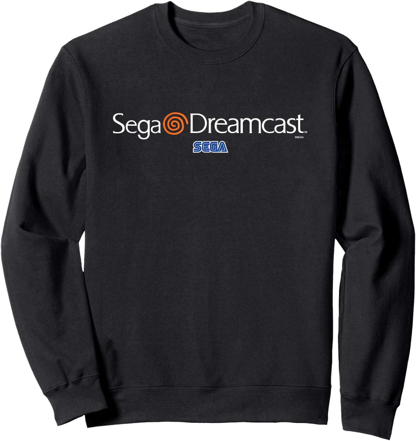 SEGA Dreamcast white logo video game Sweatshirt - Sweatshirt | Black