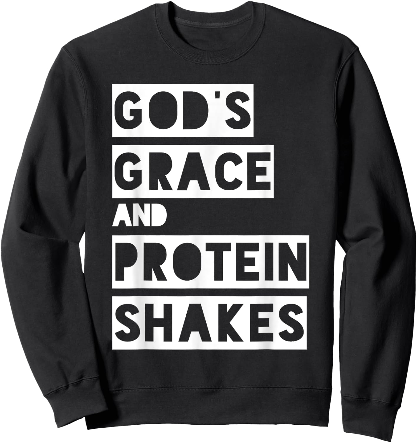 Christian Bodybuilding Workout Gym Design for God's Grace Sweatshirt - Sweatshirt | Black