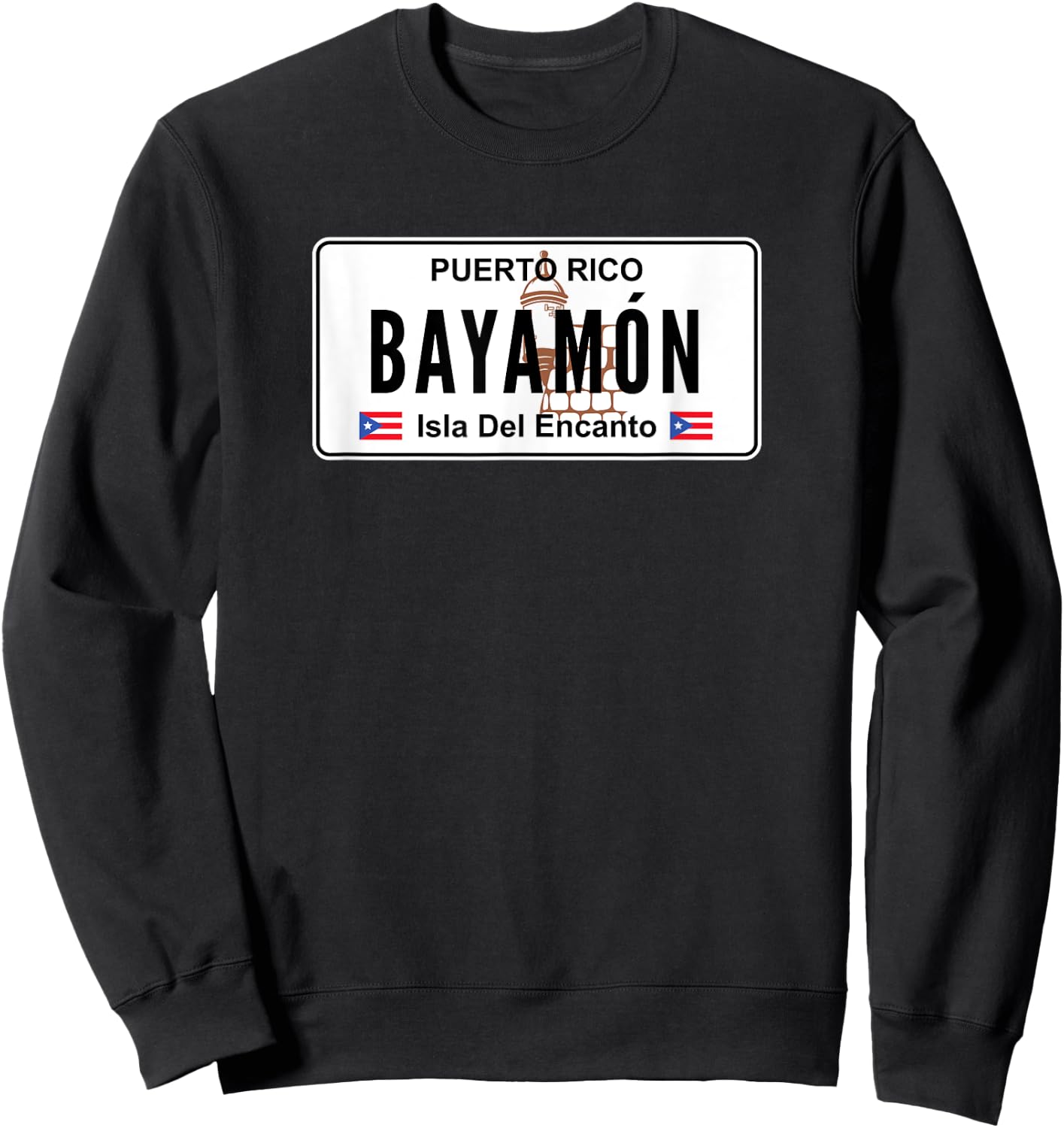 Bayamon - Puerto Rico Pr License Plate Sweatshirt - Sweatshirt | Black