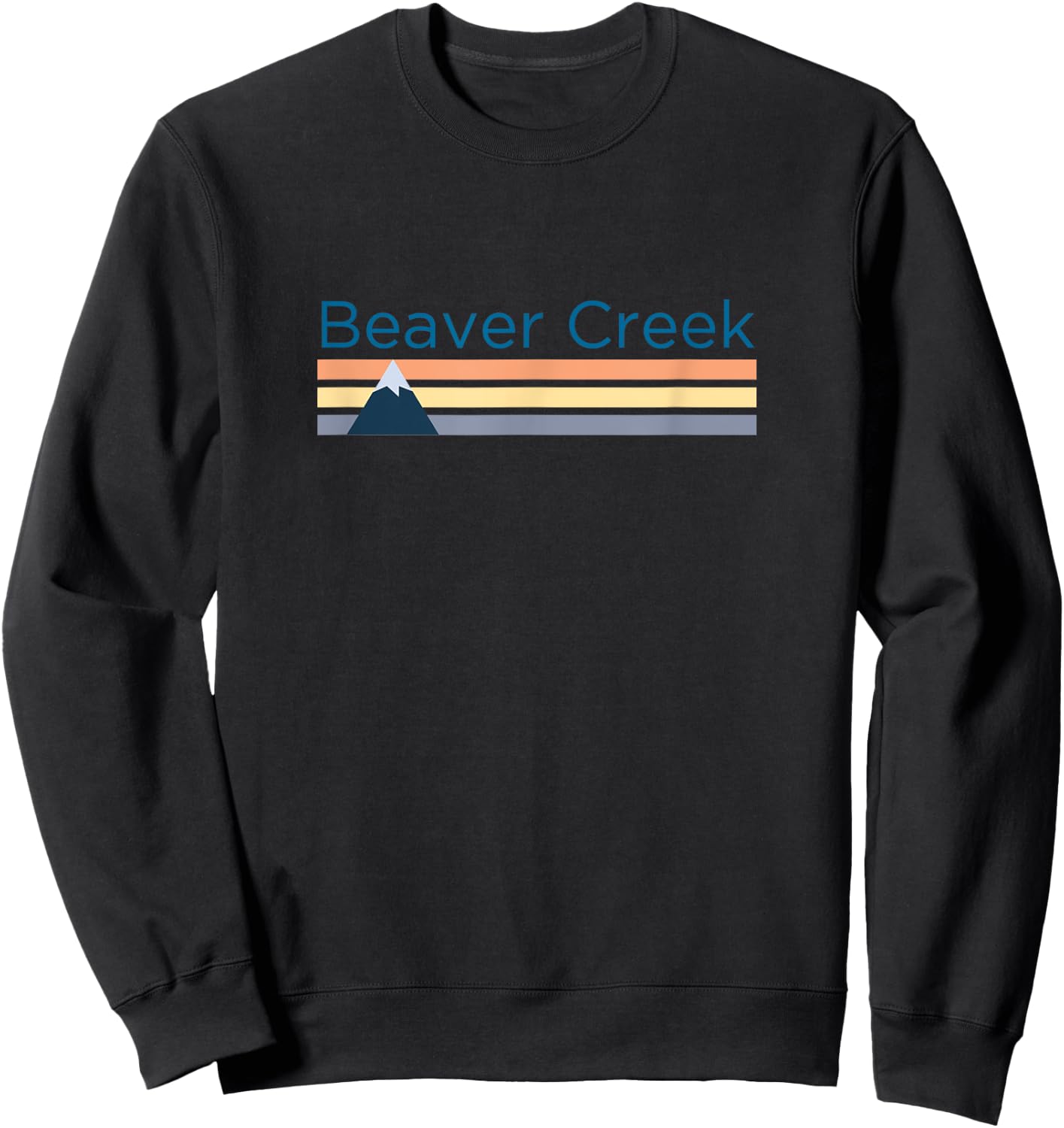 Colorado Retro Mountain - Beaver Creek Sweatshirt - Sweatshirt | Black