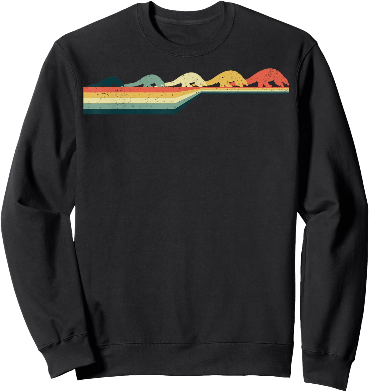 PANGOLIN , Vintage Retro Style Sweatshirt - Sweatshirt | Black