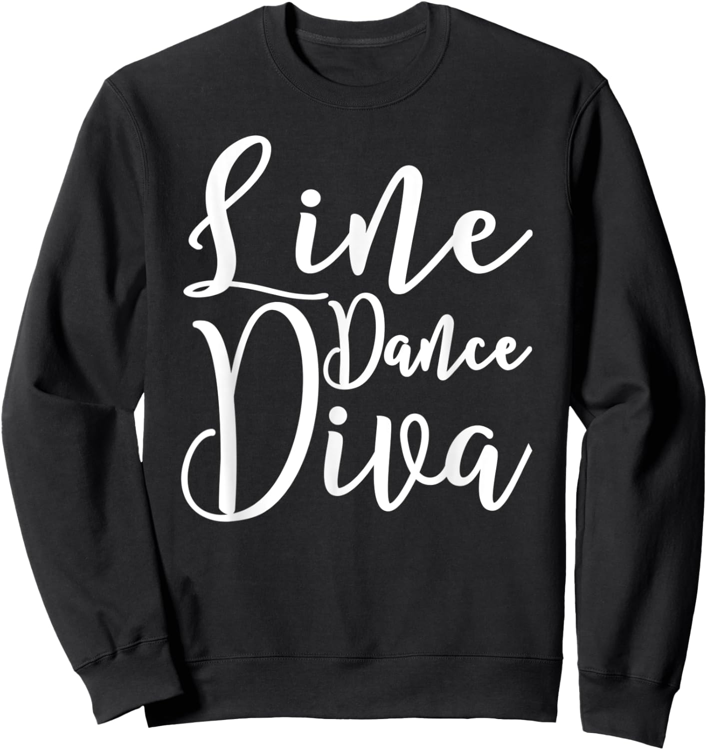 Line Dance Diva . Cute Line Dance Shirt Gift Sweatshirt - Sweatshirt | Black