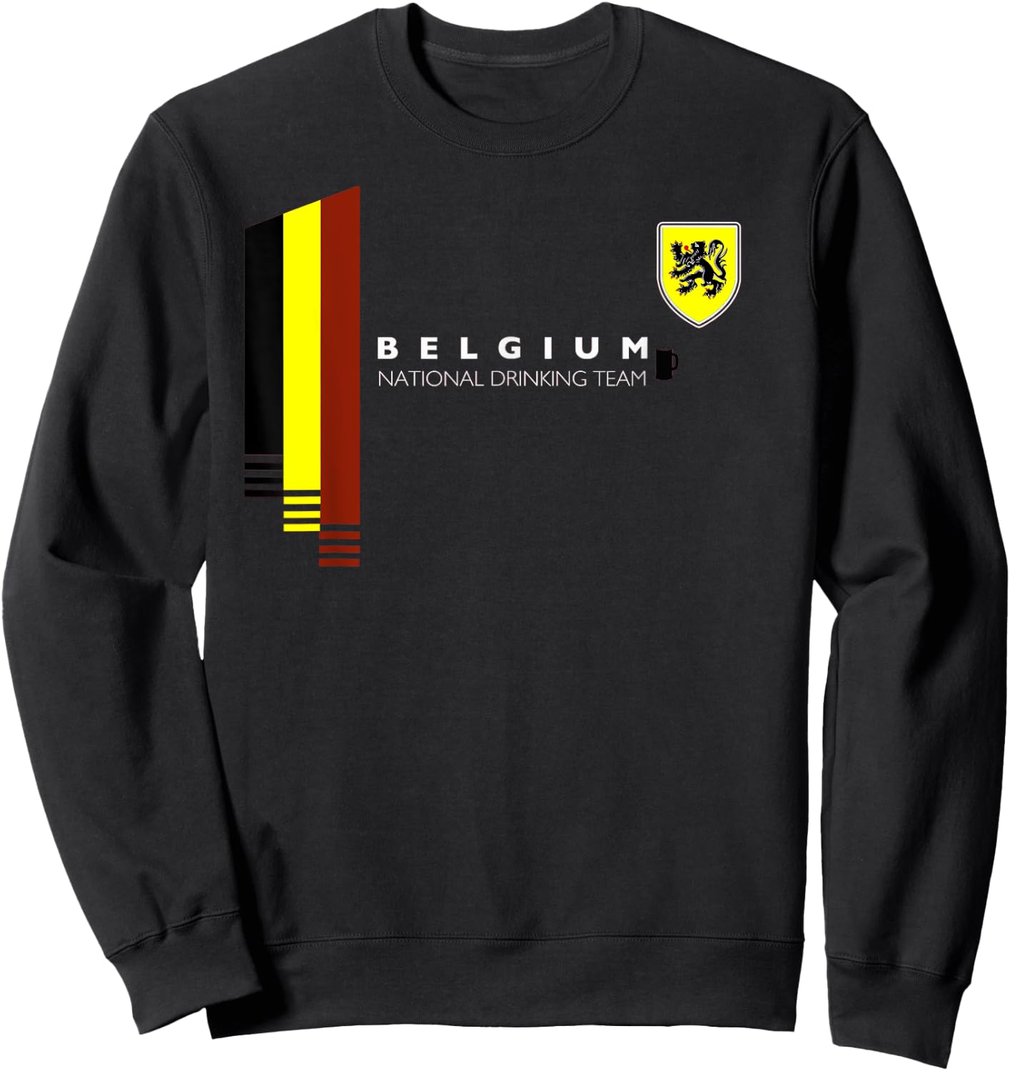 Belgium National Drinking Team | Belgian Beer Pride Sweatshirt - Sweatshirt | Black