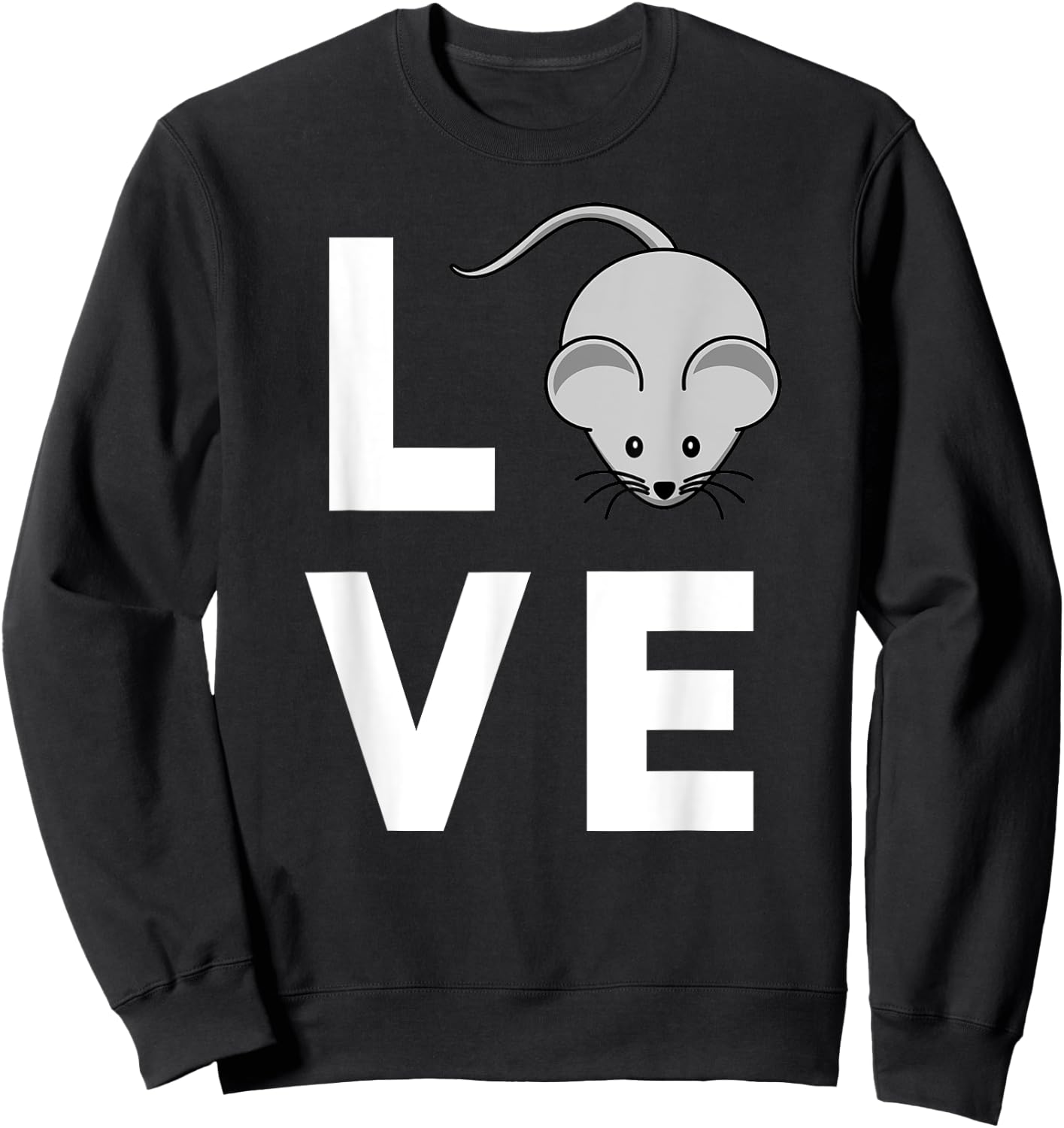 Mouse Lab Rat Lover Funny Mothers Day Gift Cute Sweatshirt - Sweatshirt | Black