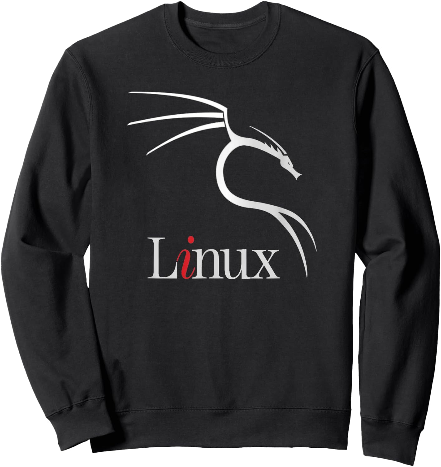 Kali Linux tagline w/ White Dragon OpenSource Os Sweatshirt - Sweatshirt | Black