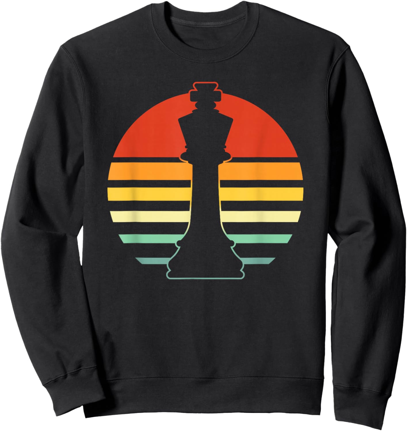 Retro Chess King Sweatshirt - Sweatshirt | Black