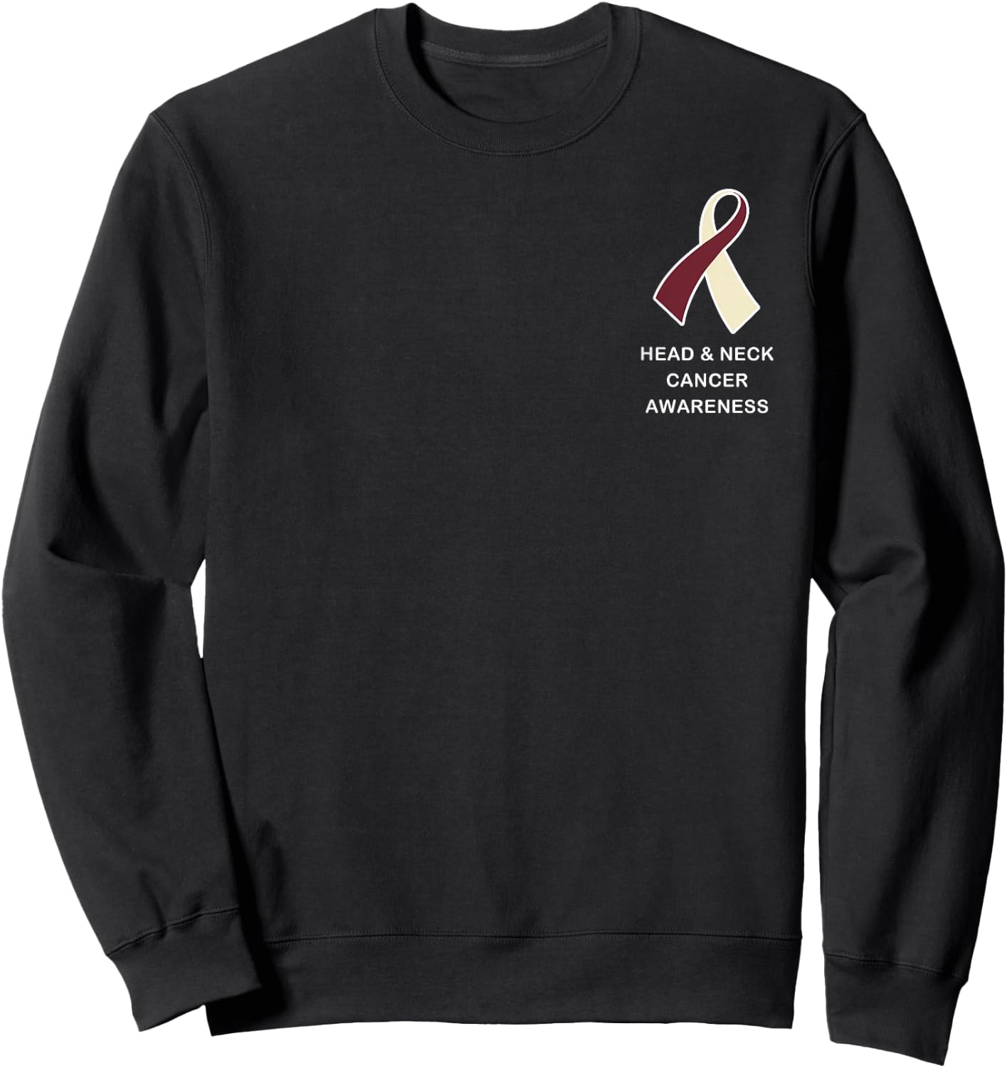 Head and Neck Cancer Shirts Head and Neck Cancer Ribbon Sweatshirt - Sweatshirt | Black