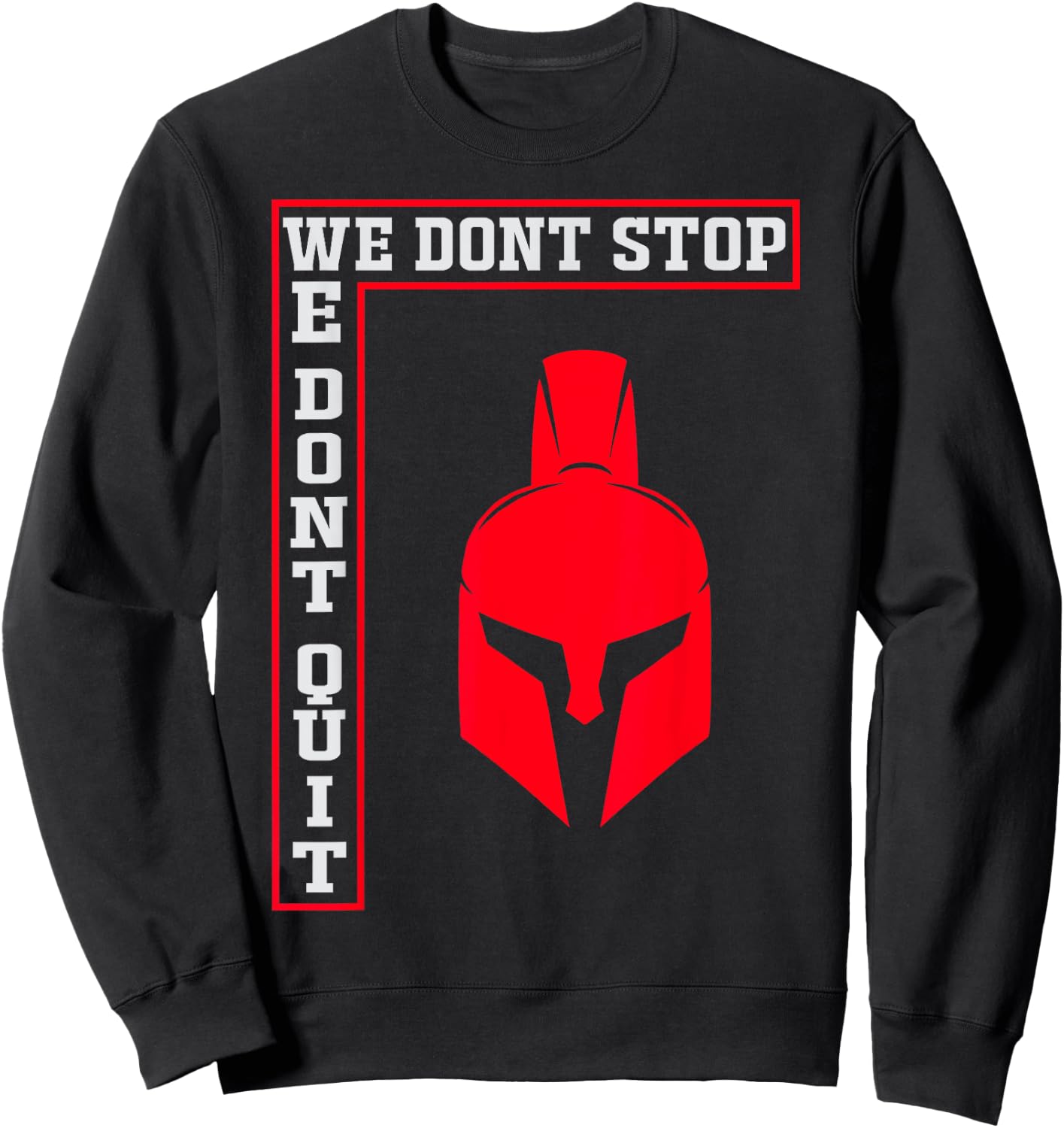 Spartan T Shirt, Motivational T Shirt, Workout Sweatshirt - Sweatshirt | Black