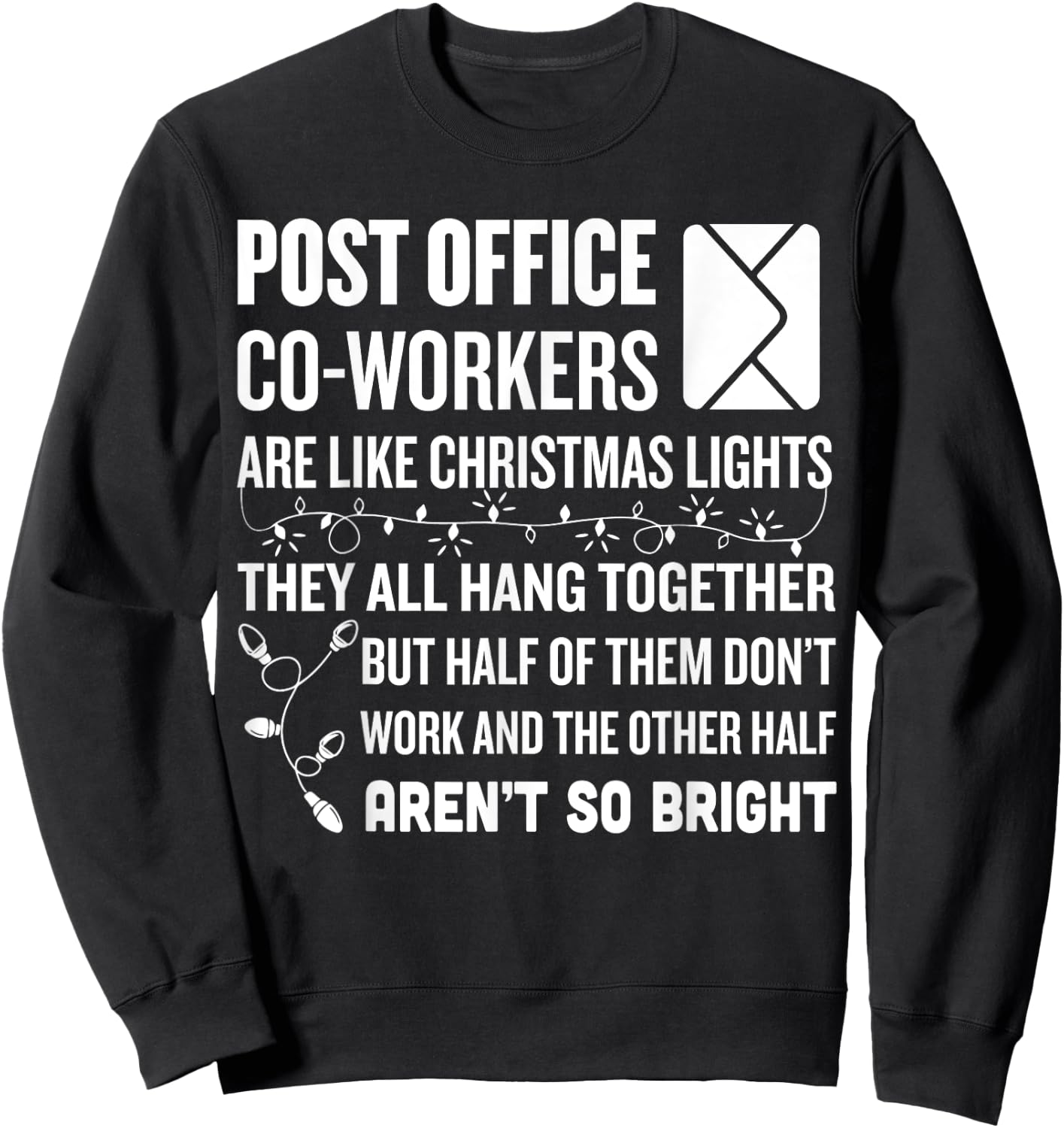 Funny Holiday Postal Worker Christmas Design Sweatshirt - Sweatshirt | Black