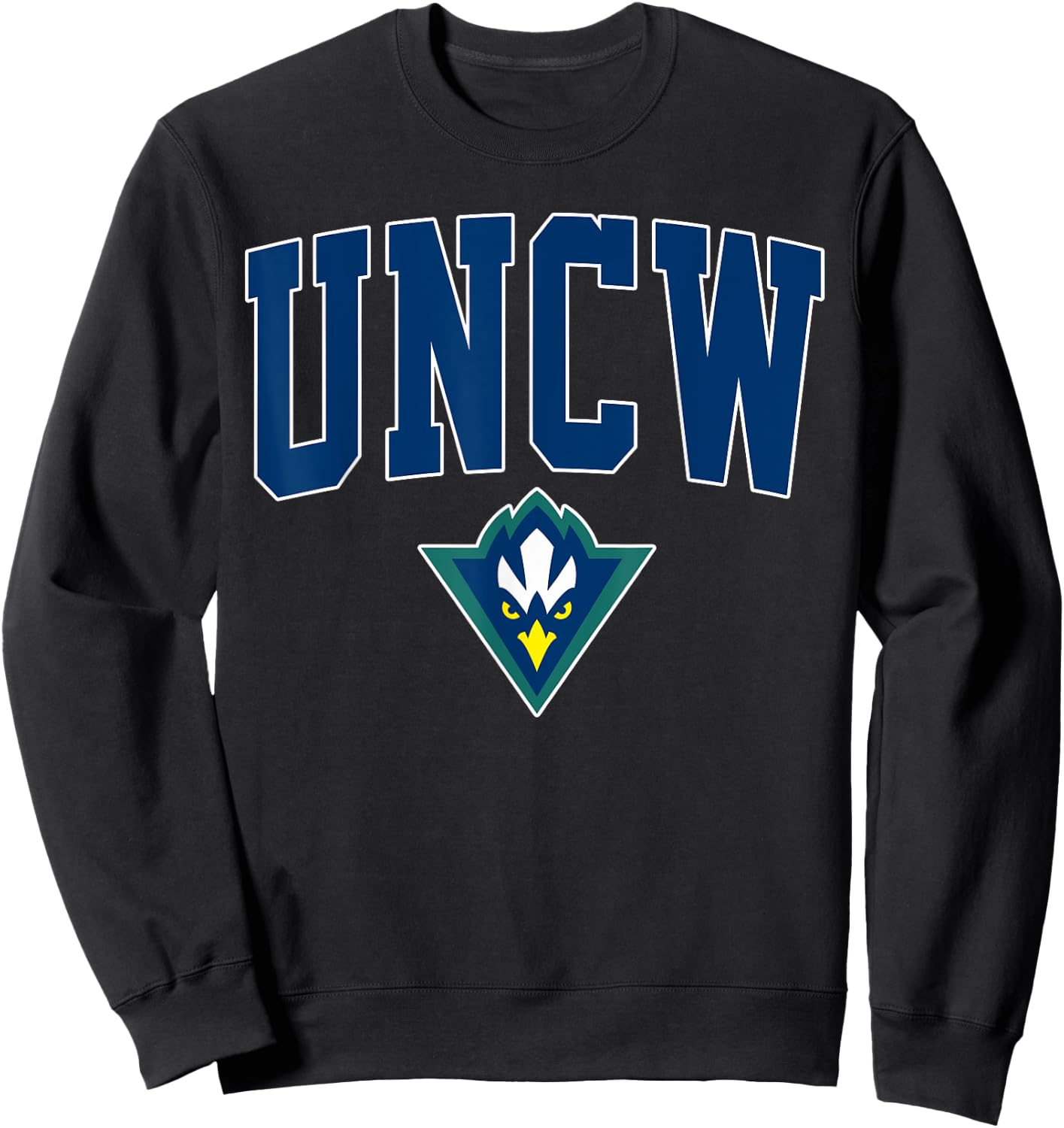UNCW Arch Vintage Retro College Sports Design Men Women Sweatshirt - Sweatshirt | Black