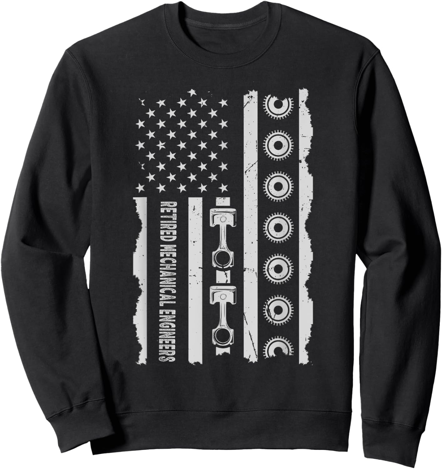 Retired Retirement Mechanical Engineers Mechanic Coworker Sweatshirt - Sweatshirt | Black