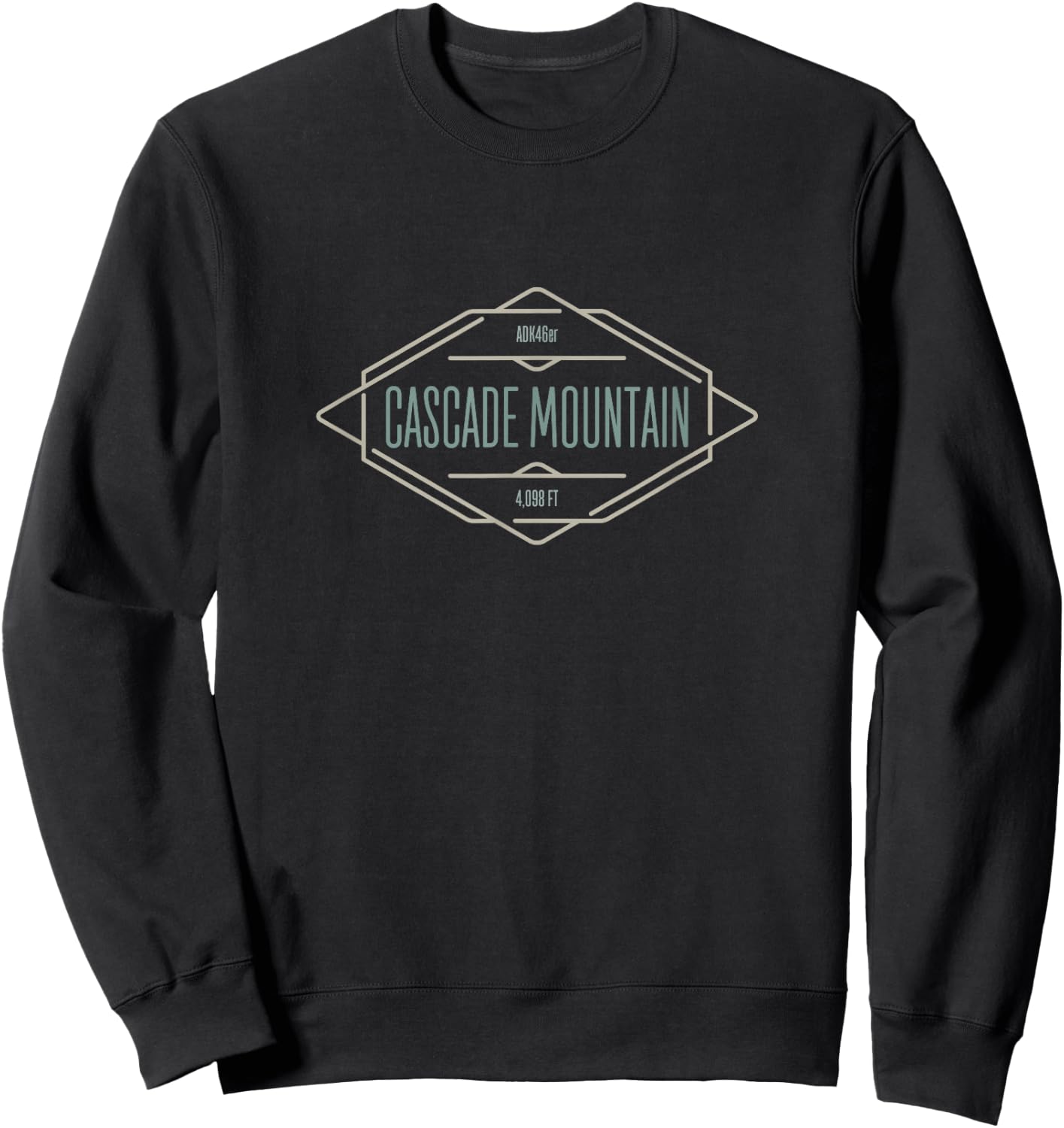 Cascade Mountain ADK46er High Peaks Adirondack Mountains Sweatshirt - Sweatshirt | Black