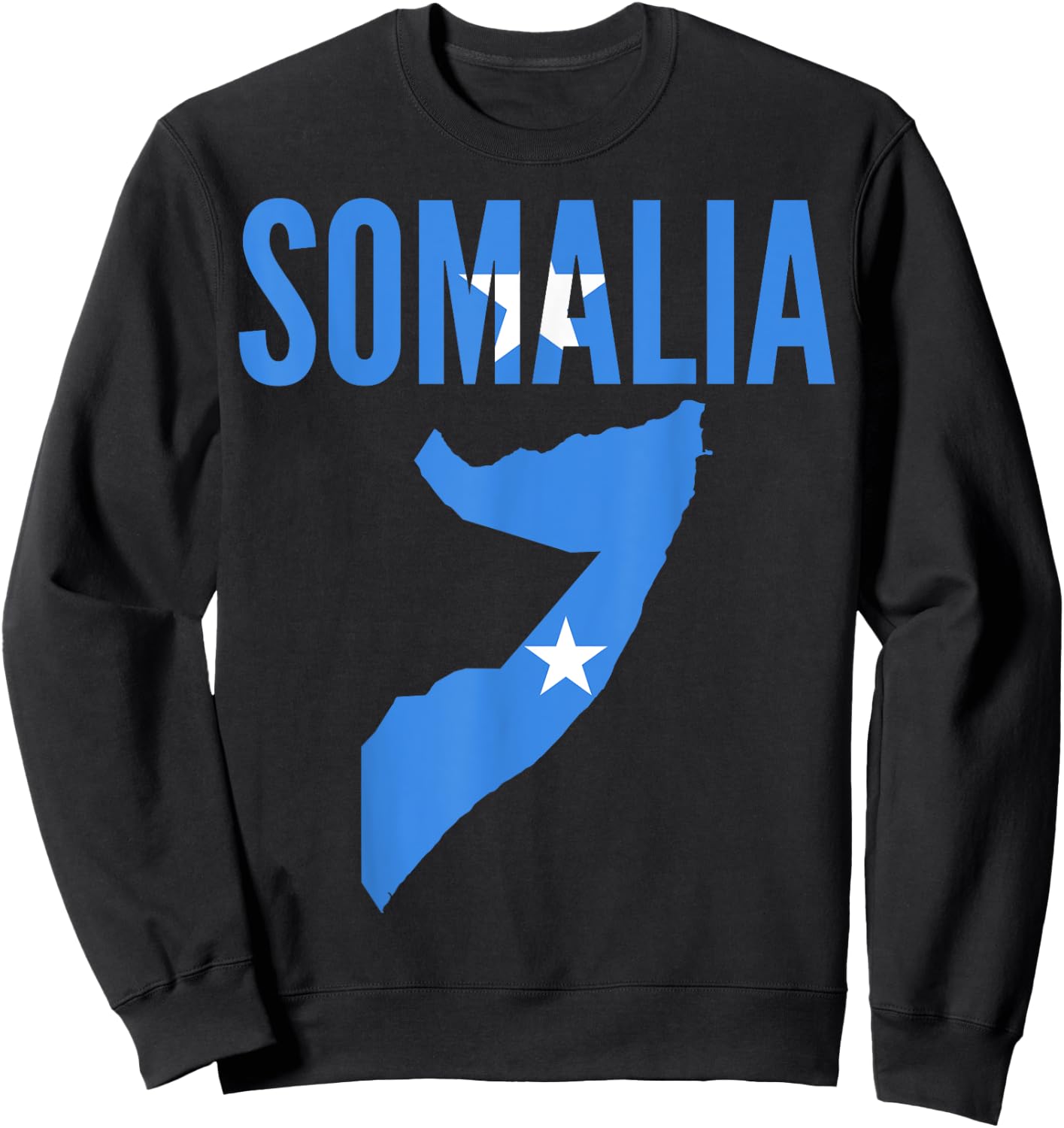 Somali - Somalia Country Map Flag Sweatshirt - Sweatshirt | Black