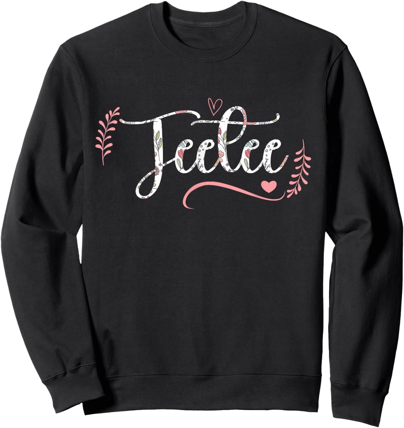Teetee Floral Grandma Christmas Mother's Day Grandparents Sweatshirt - Sweatshirt | Black