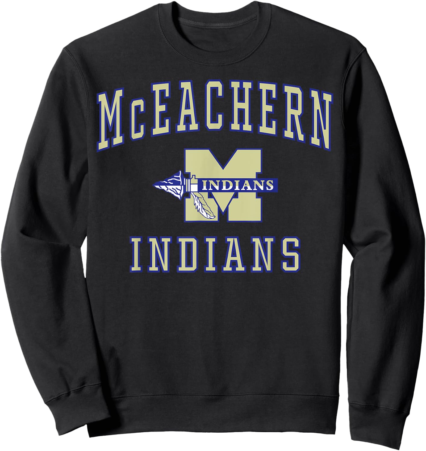 McEachern High School Indians C1 Sweatshirt - Sweatshirt | Black
