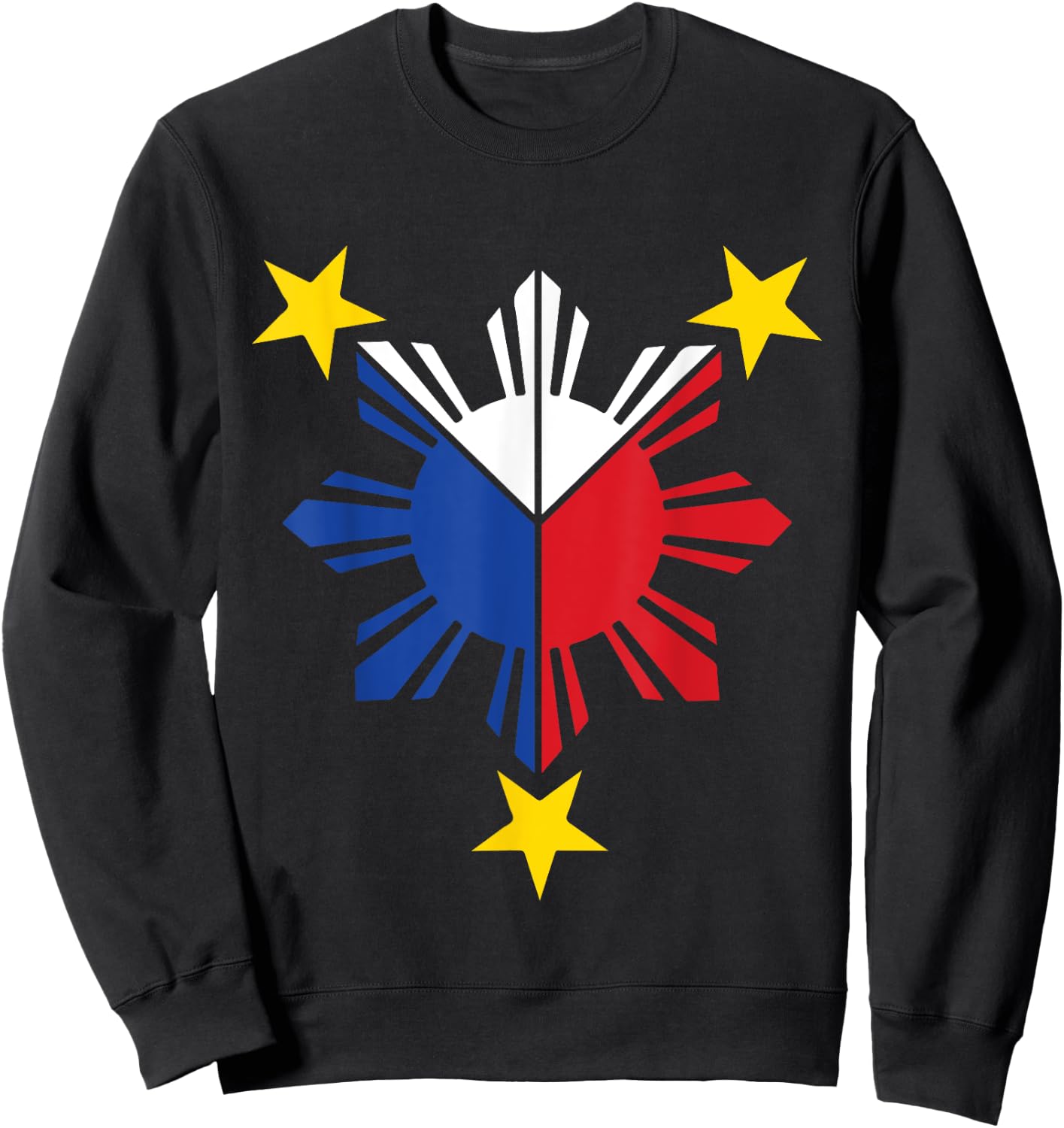 Pinoy Filipino Flag Stars and Sun Kids Sweatshirt - Sweatshirt | Black